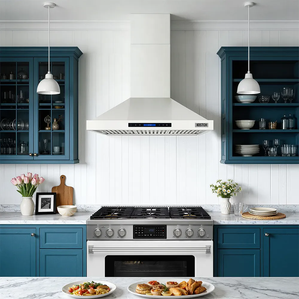 Kostch 36-Inch 600 CFM Convertible Wall-Mounted Range Hood in White (KOS-36RH09M) - Image 2