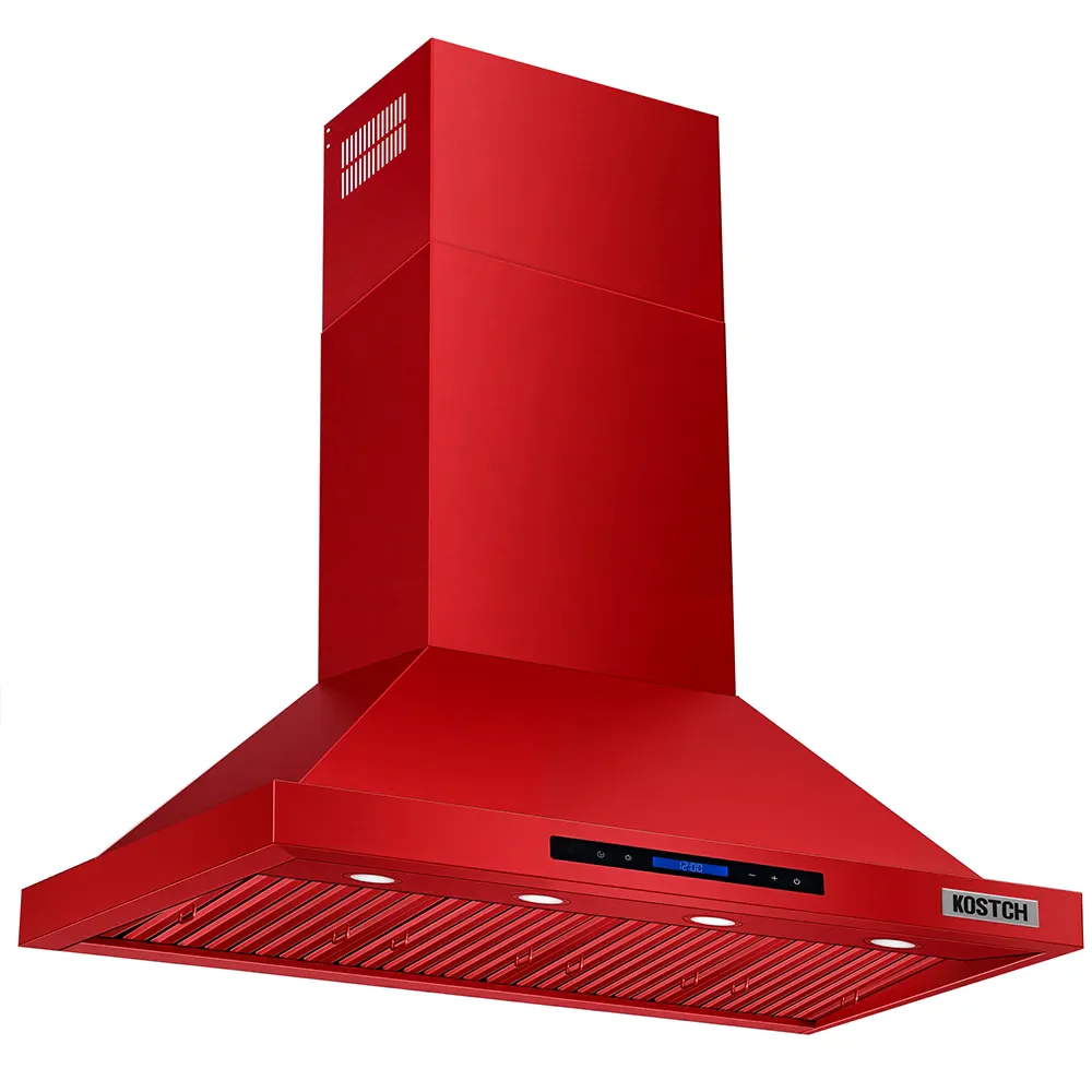 Kostch 48-Inch 1200 CFM Convertible Wall-Mounted Range Hood in Red (KOS-48RH09M) - Image 3