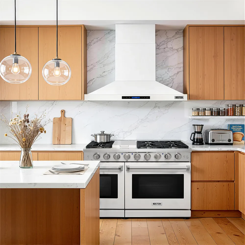 Kostch 48-Inch 1200 CFM Convertible Wall-Mounted Range Hood in White (KOS-48RH09M) - Image 2