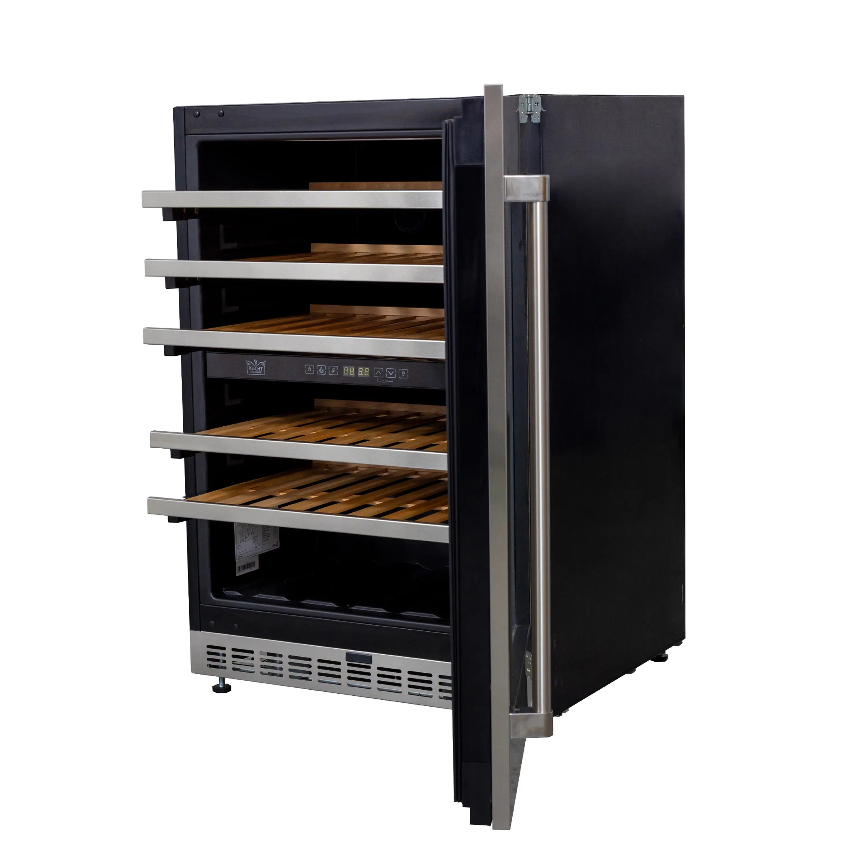 Kucht 24-Inch Freestanding Dual Zone 52-Wine Bottles Wine Cooler in Stainless Steel (D24US) - Image 4