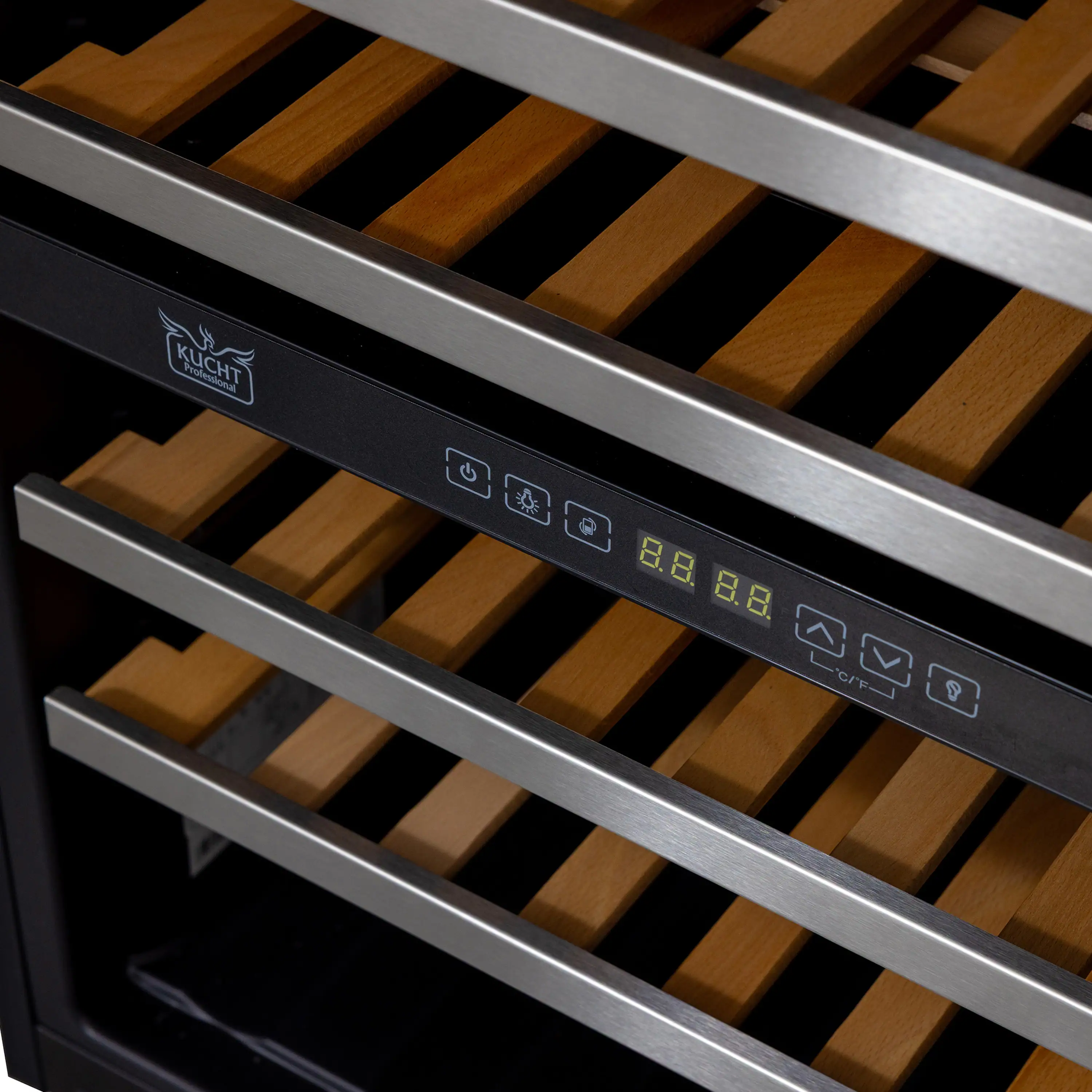 Kucht 24-Inch Freestanding Dual Zone 52-Wine Bottles Wine Cooler in Stainless Steel (D24US) - Image 7