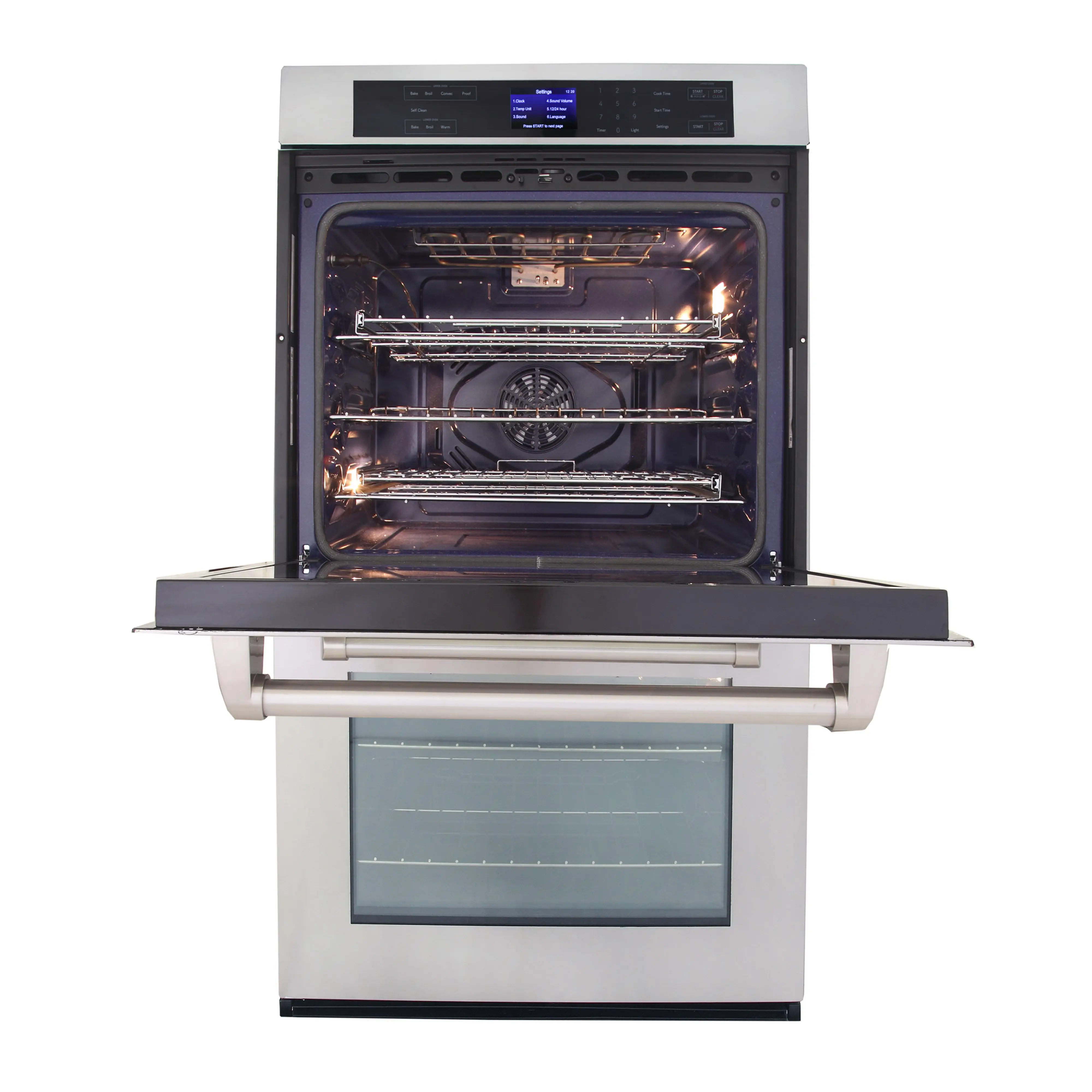 Kucht 30-Inch 10 cu. ft. Double Electric Wall Oven with True Convection and Self-Cleaning in Stainless Steel (KWO620) - Image 3