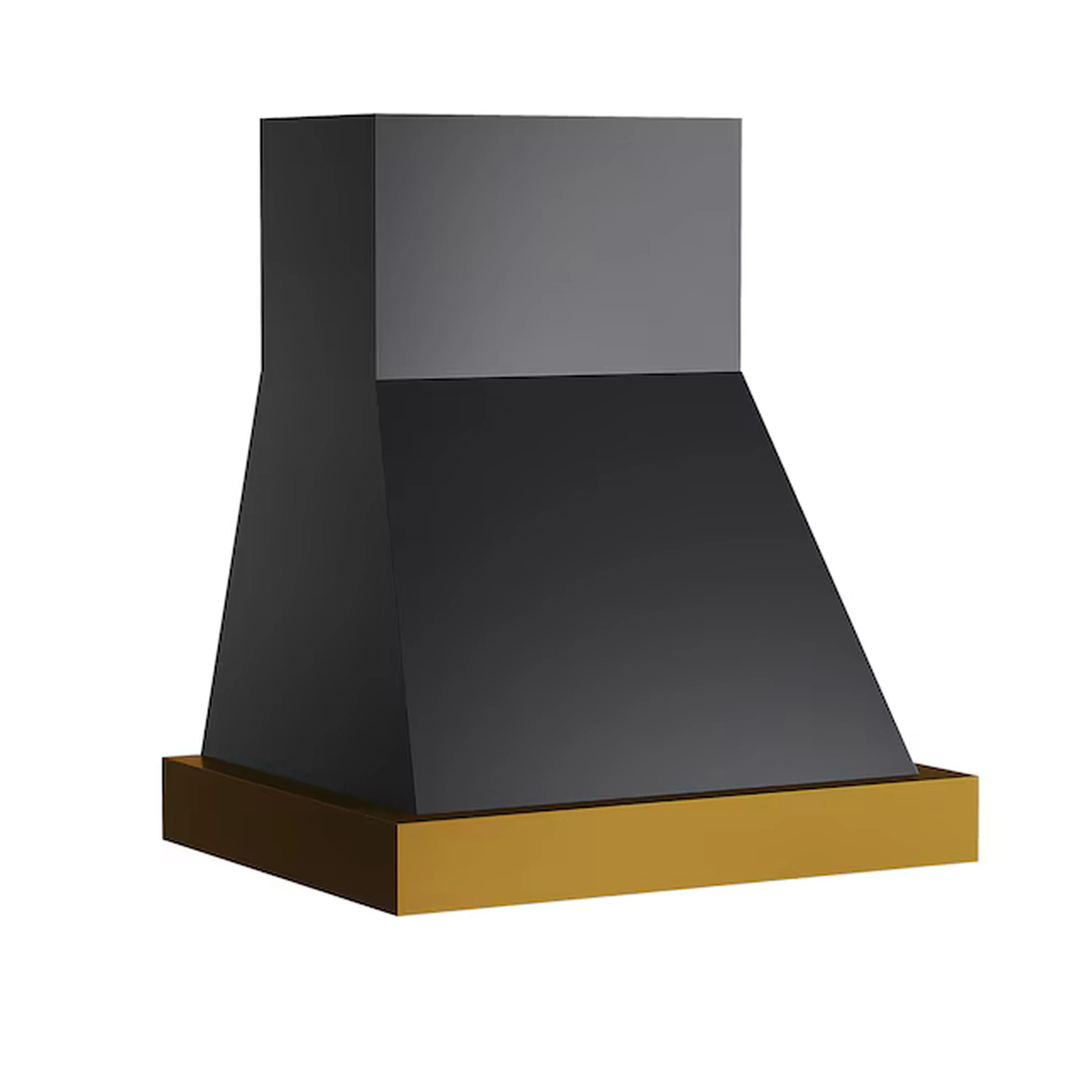 Kucht 30-Inch 600 CFM Ducted Wall Mout Range Hood in Dark Titanium Stainless Steel with Gold Accents (KRH30TG) - Image 3