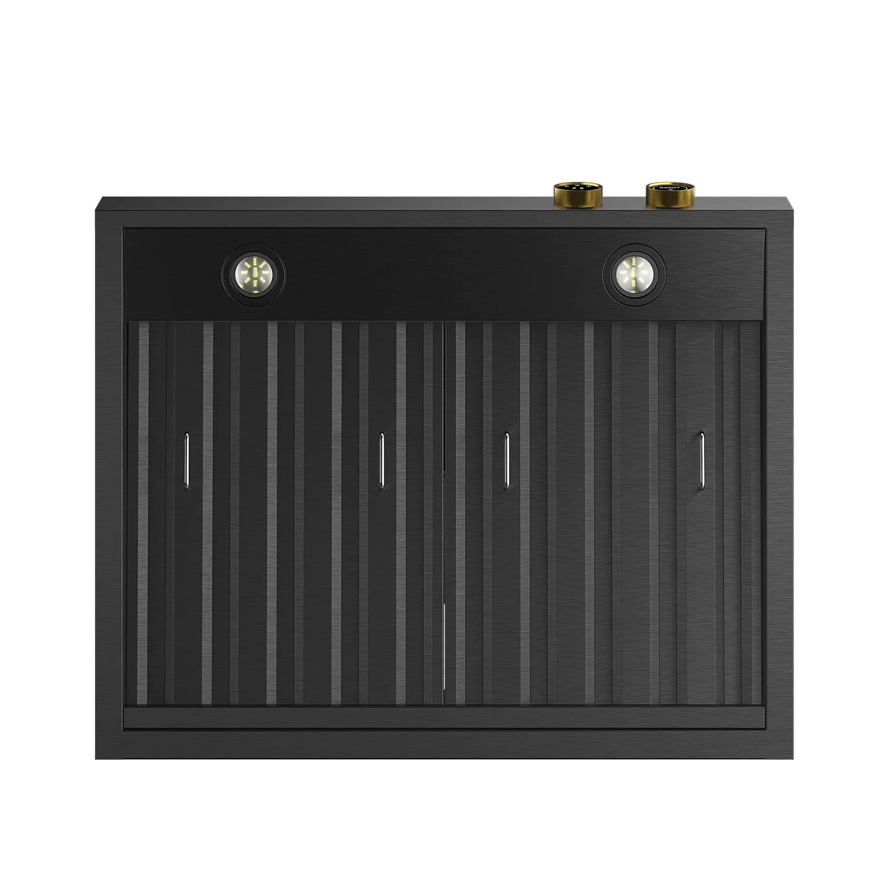 Kucht 30-Inch 900 CFM Ducted Under Cabinet Range Hood in Dark Titanium Stainless Steel with Gold Accents (KRHG300-GL) - Image 2