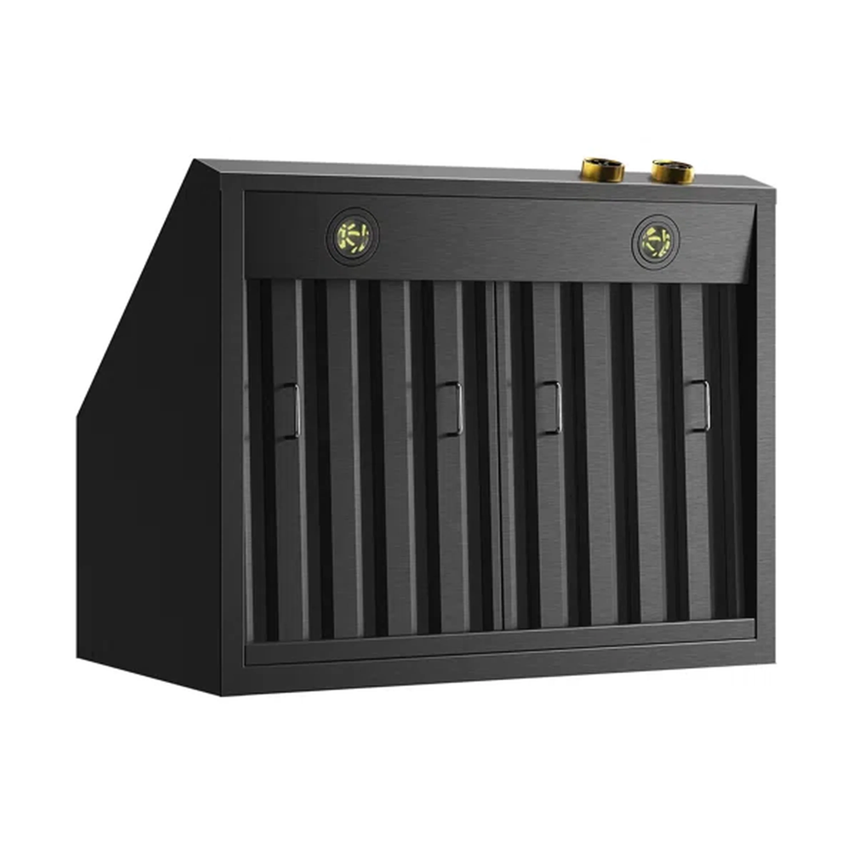 Kucht 30-Inch 900 CFM Ducted Under Cabinet Range Hood in Dark Titanium Stainless Steel with Gold Accents (KRHG300-GL) - Image 3