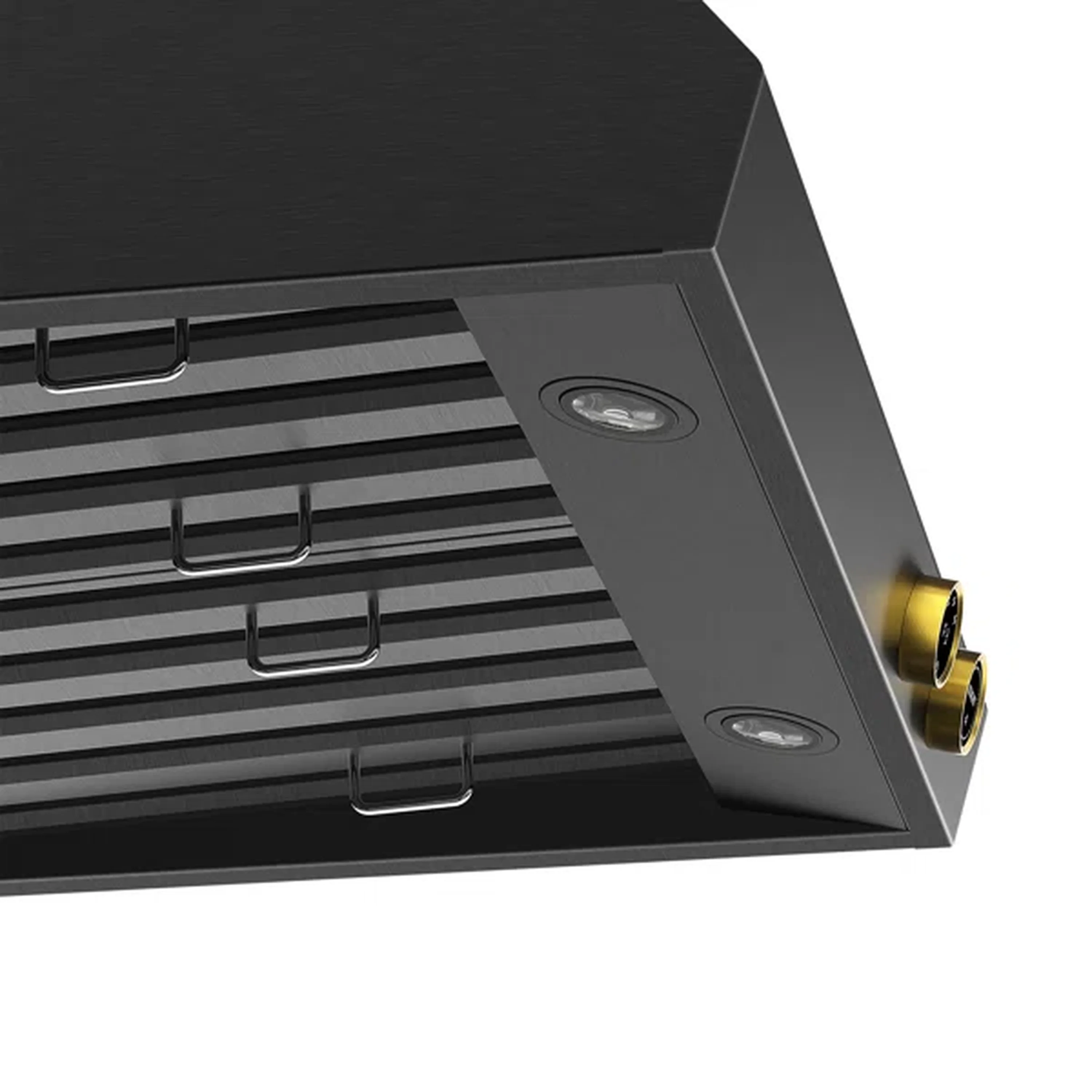 Kucht 30-Inch 900 CFM Ducted Under Cabinet Range Hood in Dark Titanium Stainless Steel with Gold Accents (KRHG300-GL) - Image 4