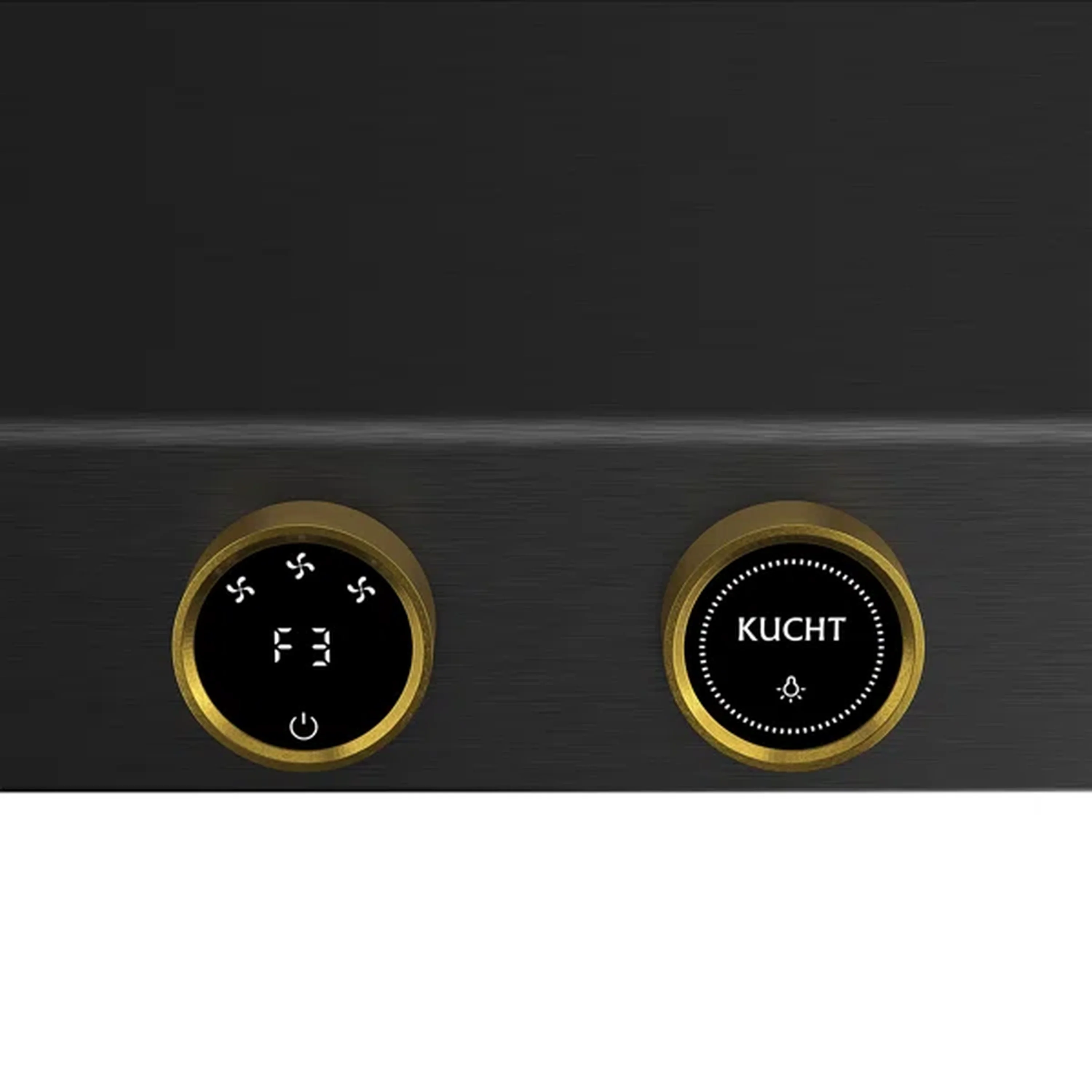 Kucht 30-Inch 900 CFM Ducted Under Cabinet Range Hood in Dark Titanium Stainless Steel with Gold Accents (KRHG300-GL) - Image 5