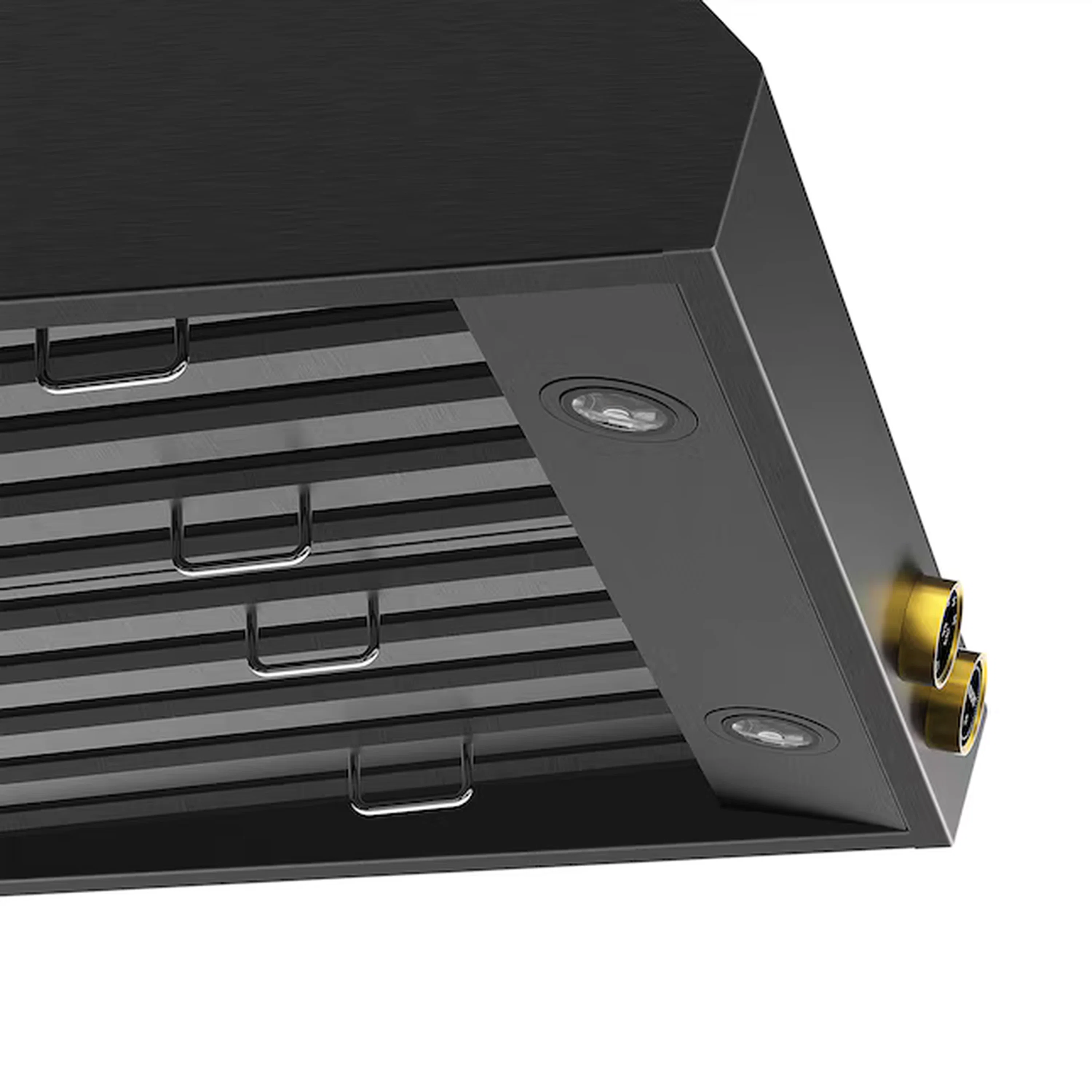 Kucht 30-Inch 900 CFM Ducted Wall Mount Range Hood in Dark Titanium Stainless Steel with Gold Accents (KRHG300-GL-C) - Image 6
