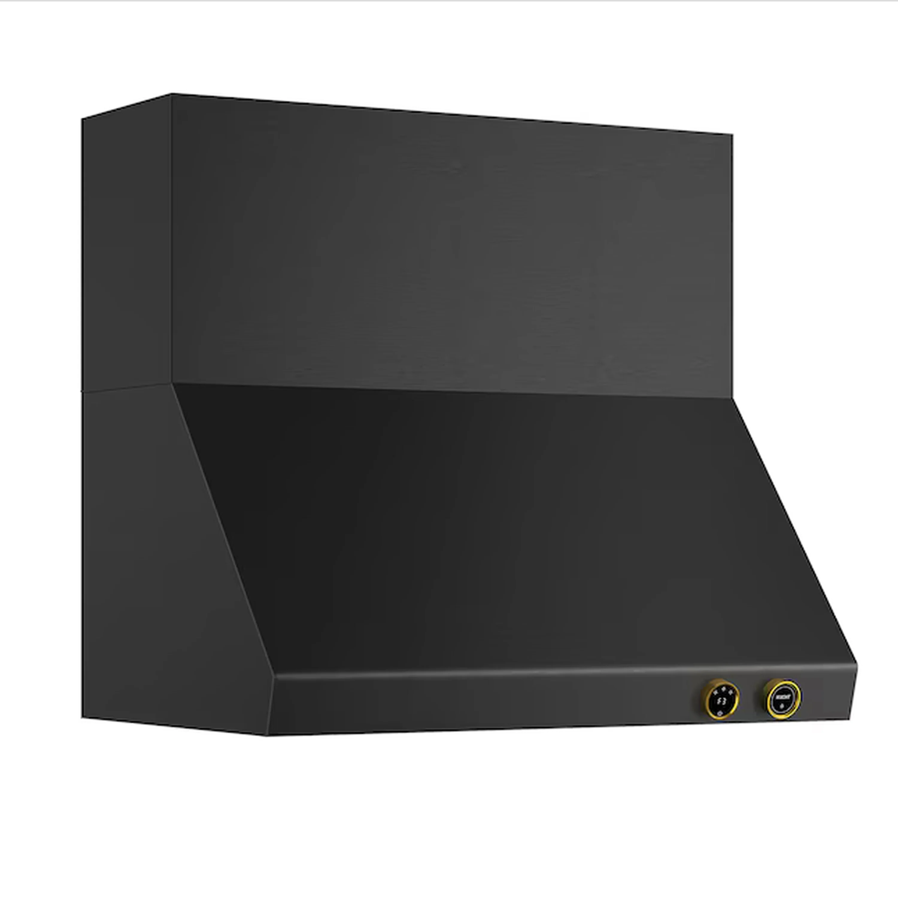 Kucht 36-Inch 900 CFM Ducted Wall Mount Range Hood in Dark Titanium Stainless Steel with Gold Accents (KRHG360-GL-C) - Image 2