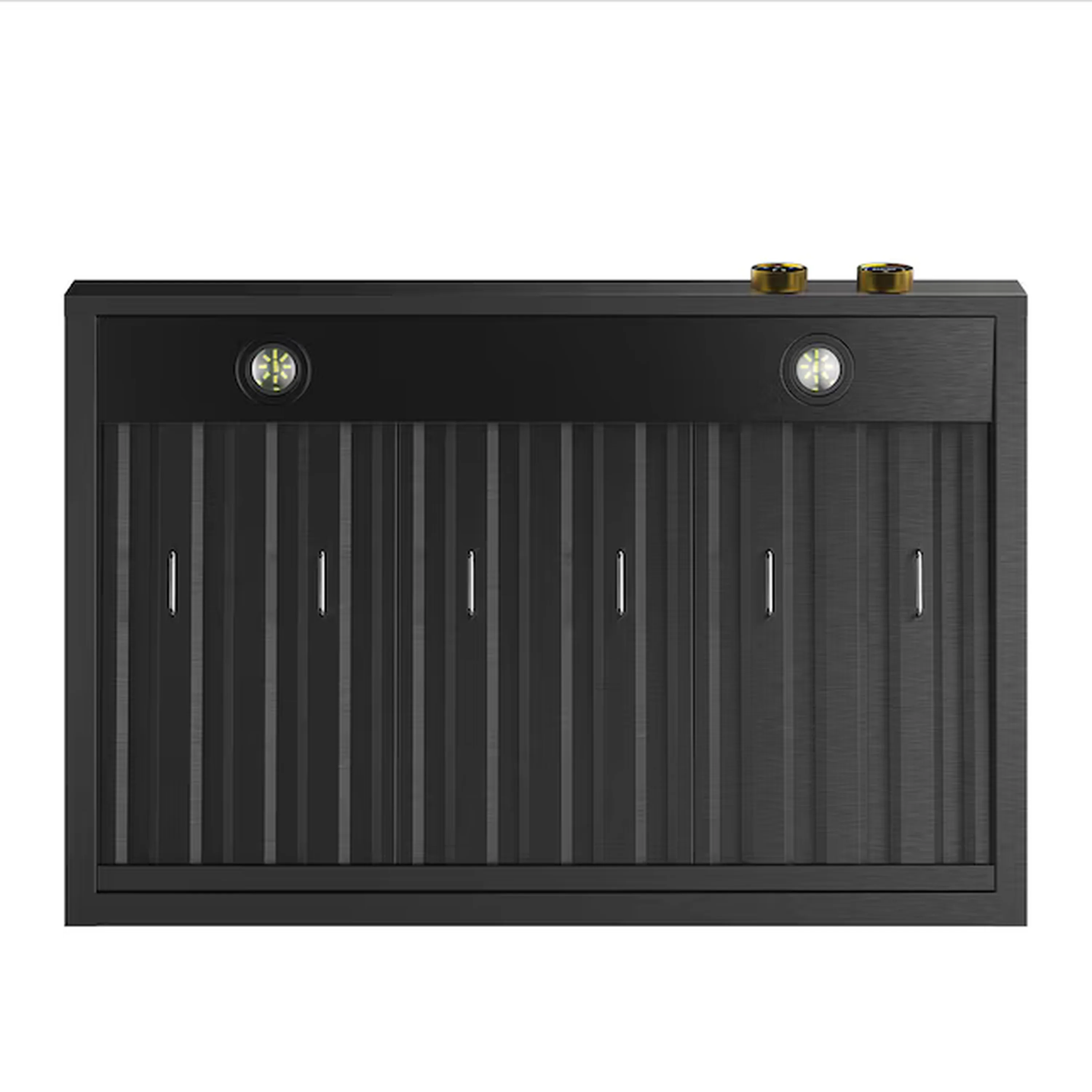 Kucht 36-Inch 900 CFM Ducted Wall Mount Range Hood in Dark Titanium Stainless Steel with Gold Accents (KRHG360-GL-C) - Image 3