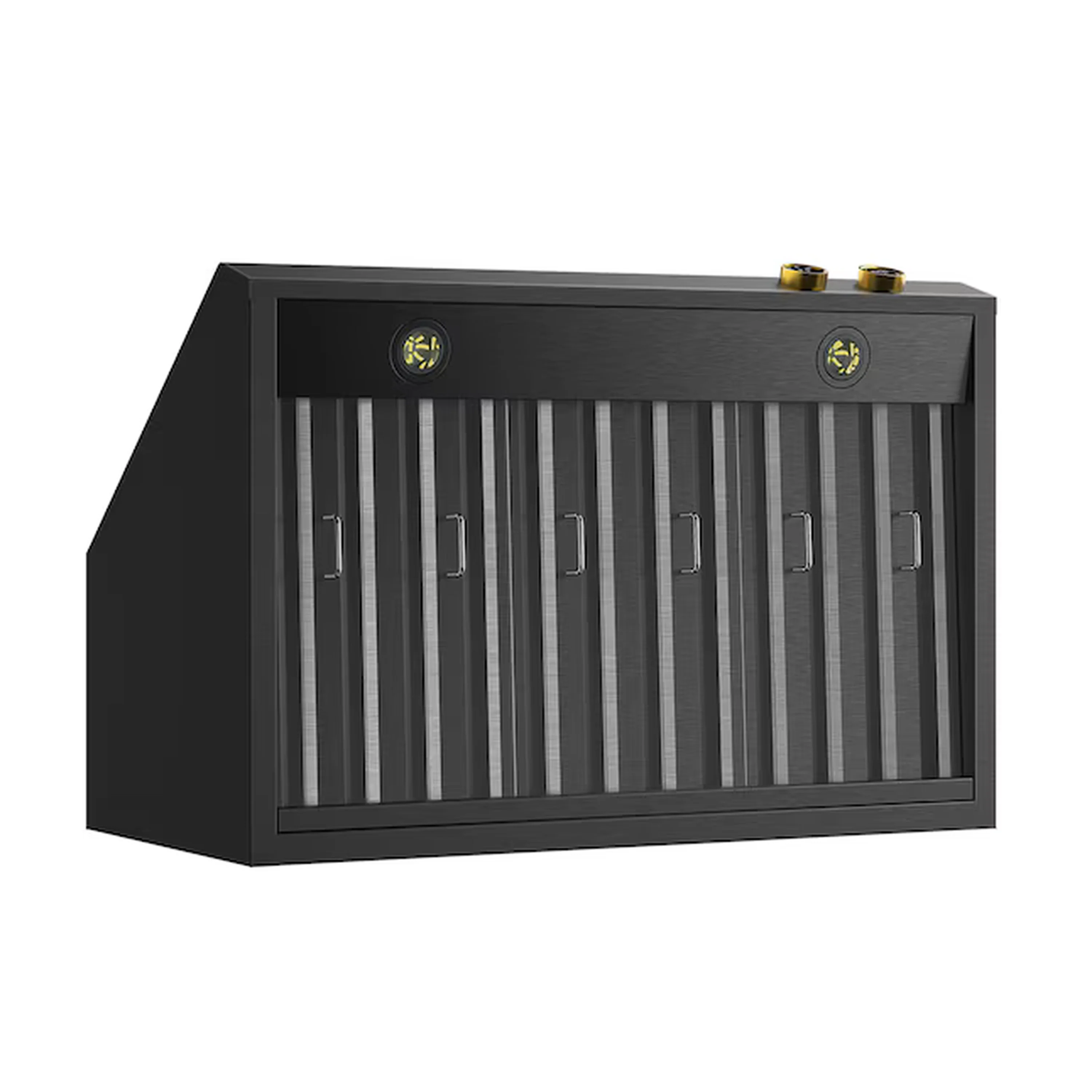 Kucht 36-Inch 900 CFM Ducted Wall Mount Range Hood in Dark Titanium Stainless Steel with Gold Accents (KRHG360-GL-C) - Image 4