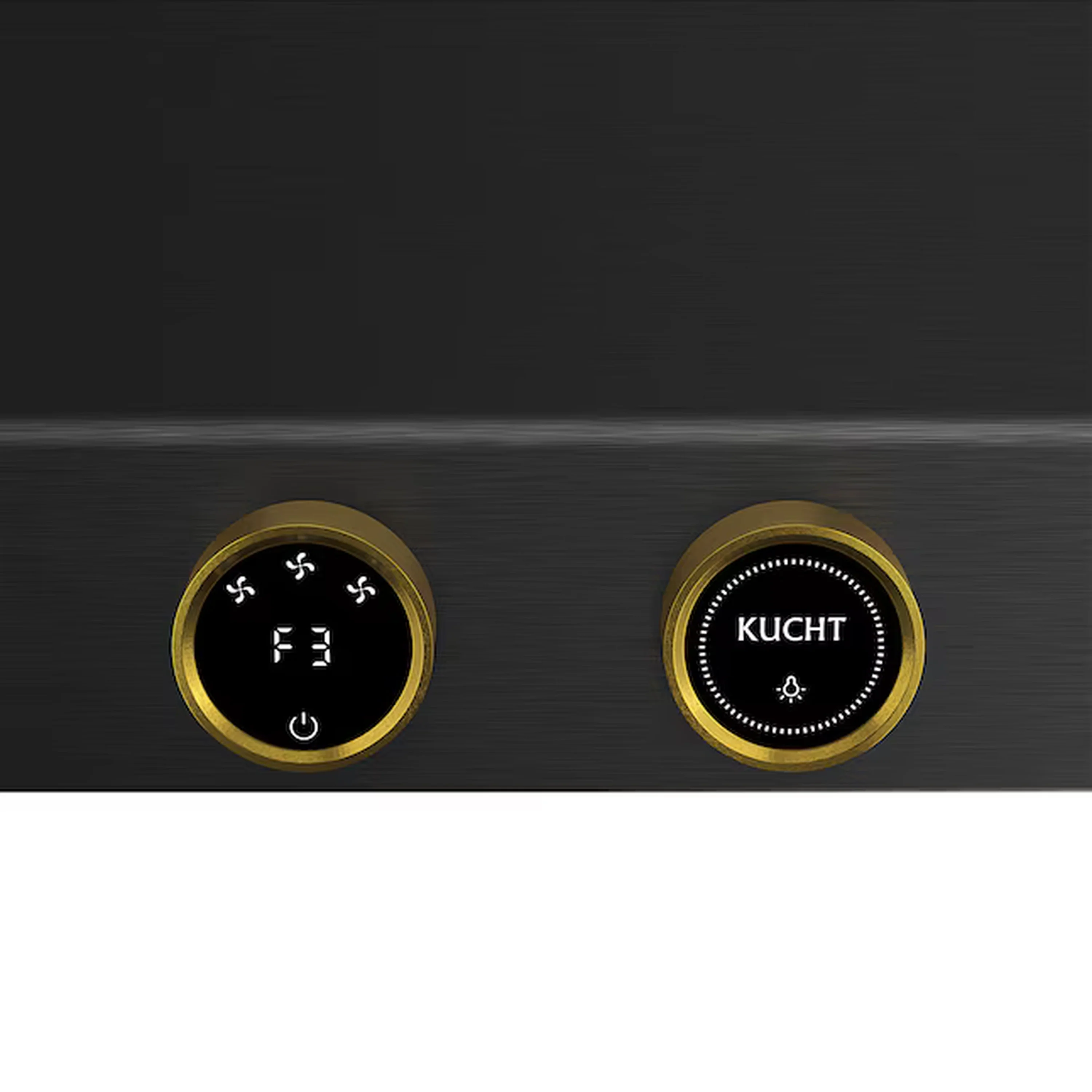 Kucht 36-Inch 900 CFM Ducted Wall Mount Range Hood in Dark Titanium Stainless Steel with Gold Accents (KRHG360-GL-C) - Image 7