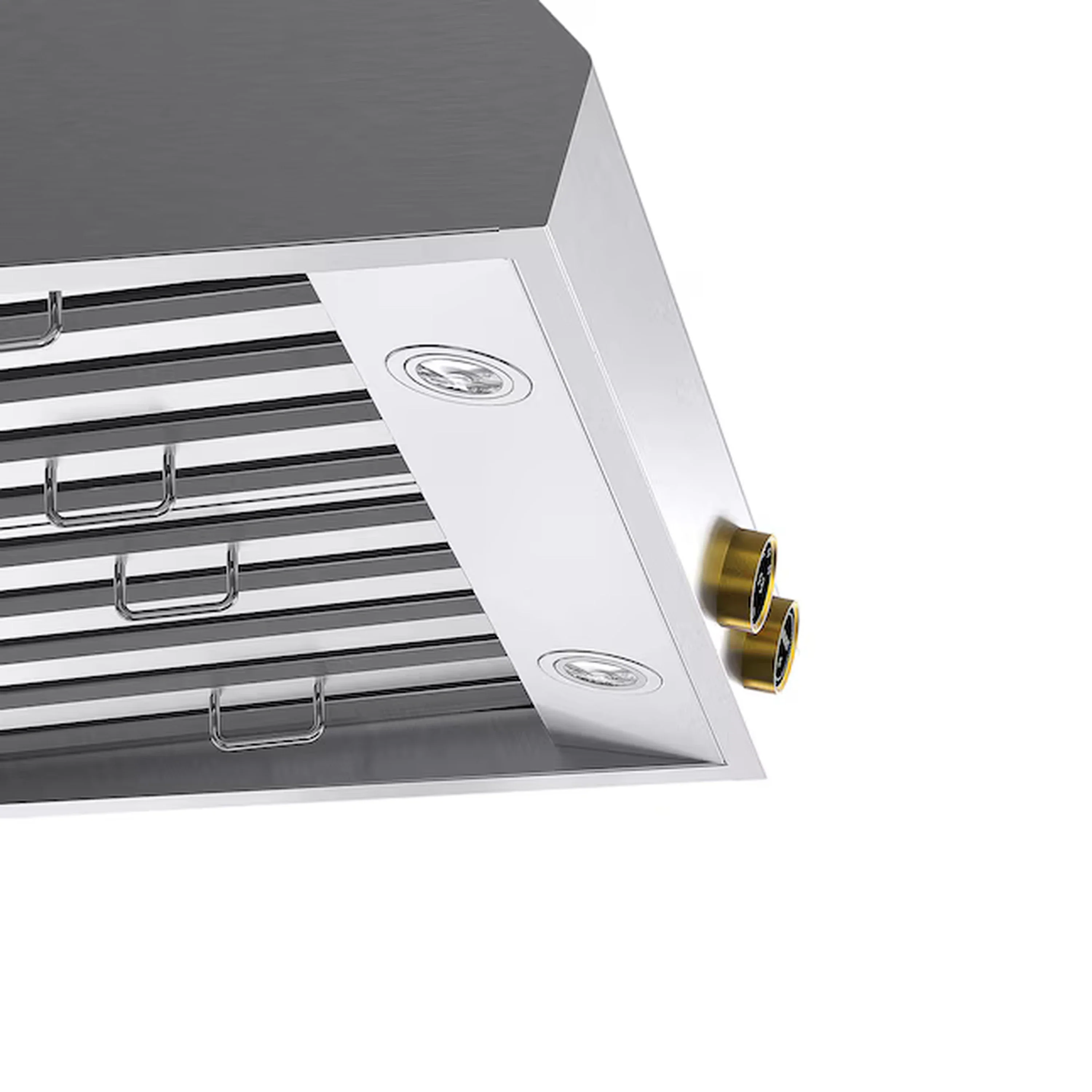Kucht 30-Inch 900 CFM Under Cabinet in Stainless Steel with Gold Trim (KRH300-GL) - Image 4