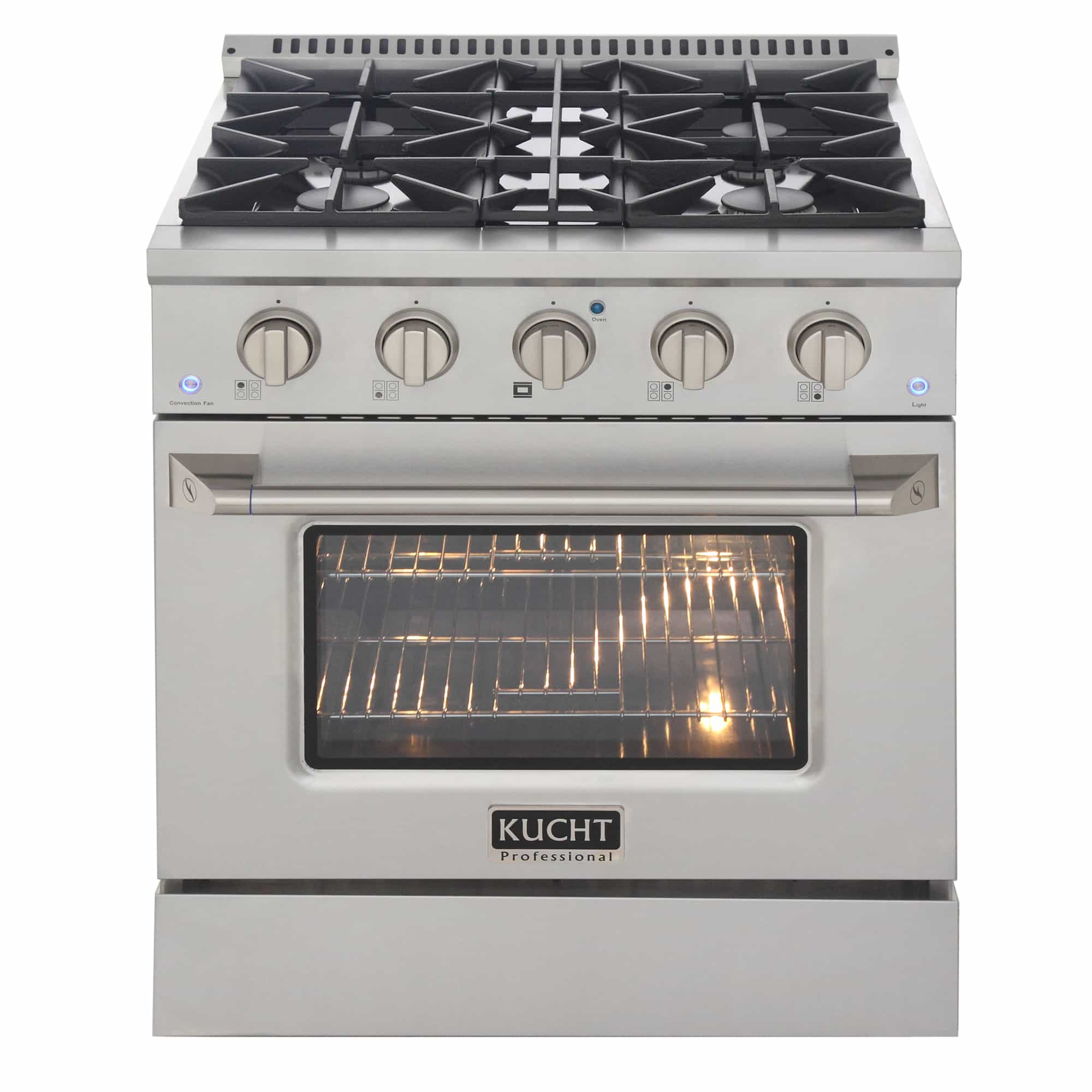 Kucht 30-Inch Pro-Style Dual Fuel Range with Propane Gas in Stainless Steel (KDF302/LP-S) - Image 3