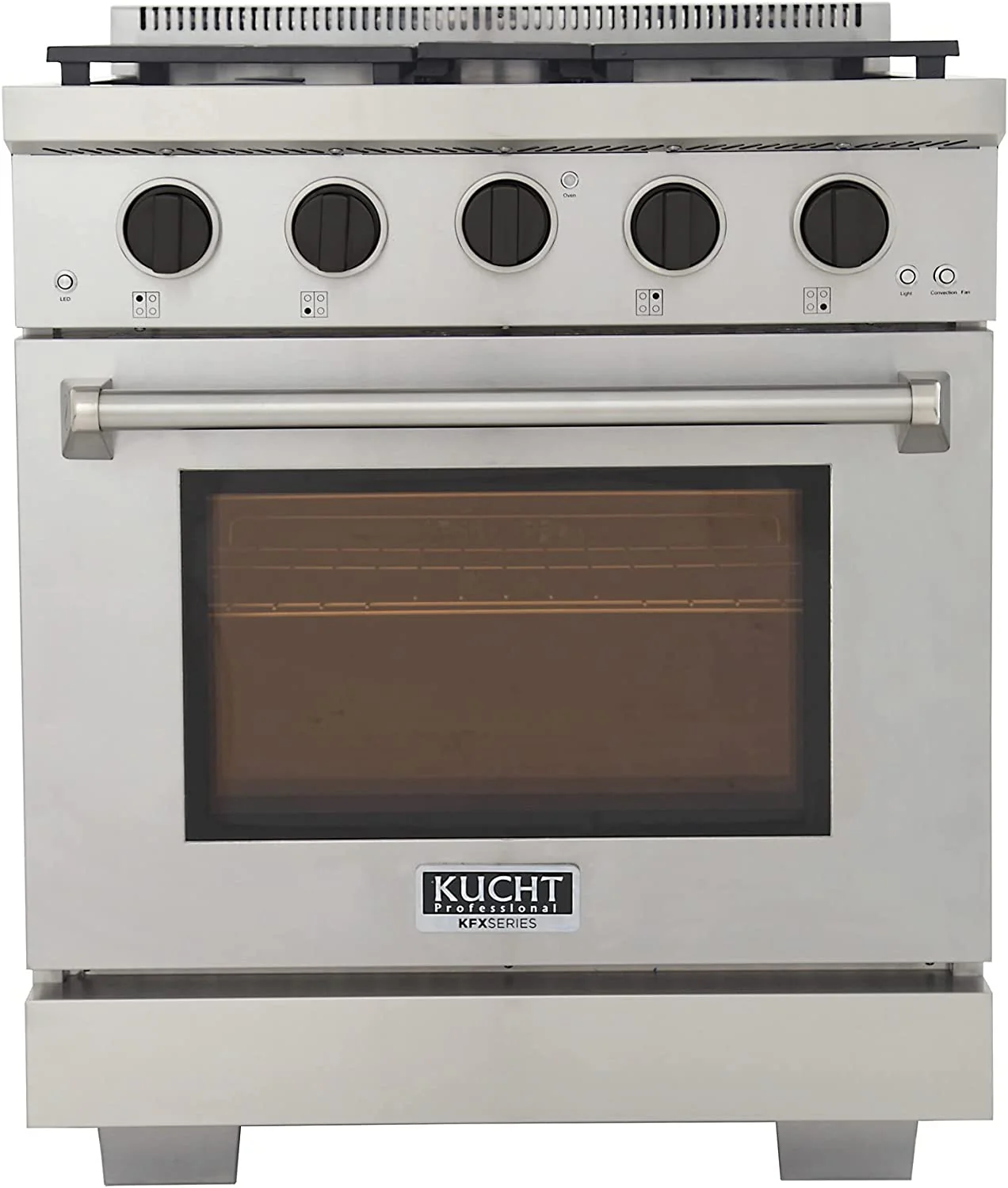 Kucht 30-Inch Propane Gas Range in Stainless Steel with Black Knob (KFX300/LP-K) - Image 2
