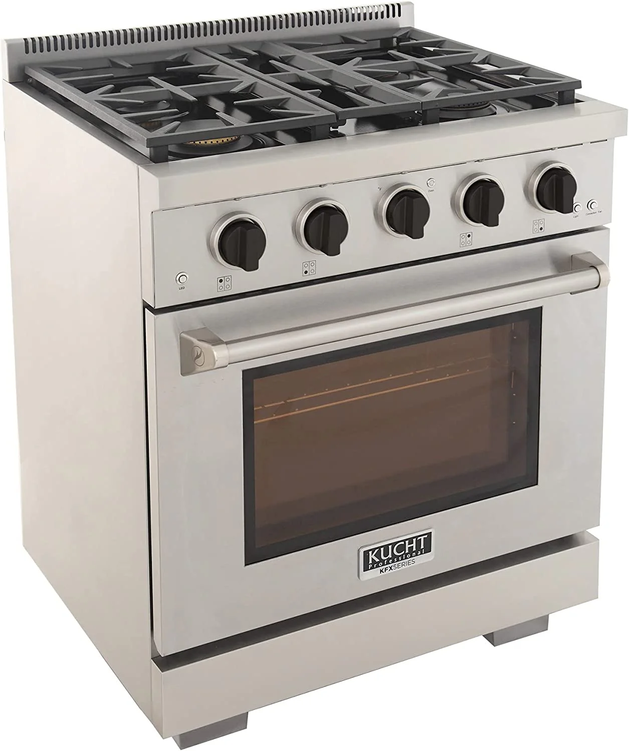 Kucht 30-Inch Propane Gas Range in Stainless Steel with Black Knob (KFX300/LP-K) - Image 6
