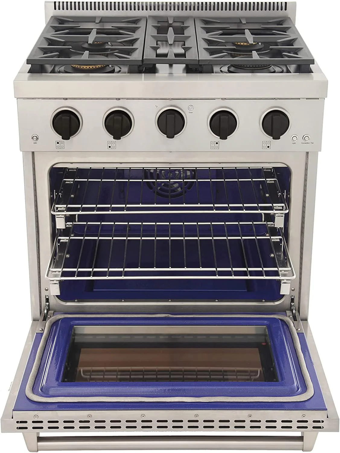 Kucht 30-Inch Propane Gas Range in Stainless Steel with Black Knob (KFX300/LP-K) - Image 7