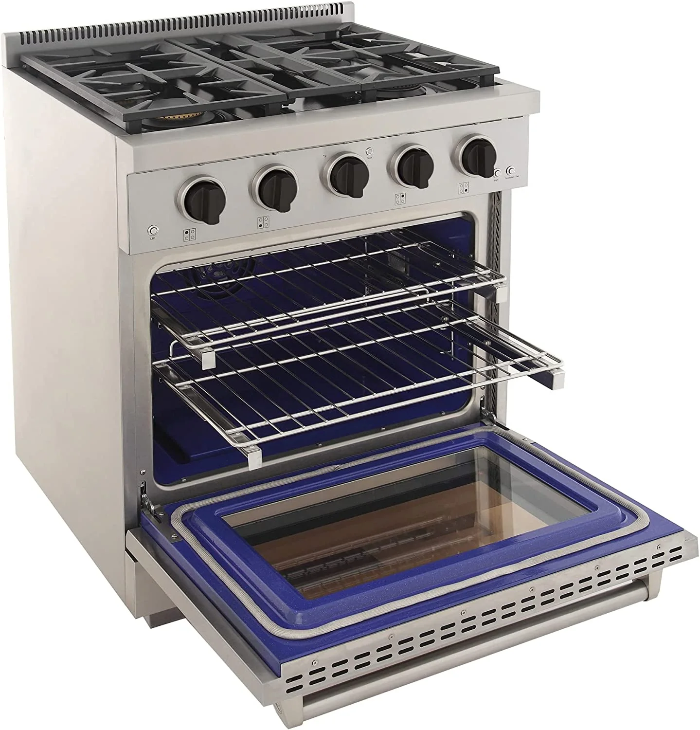 Kucht 30-Inch Propane Gas Range in Stainless Steel with Black Knob (KFX300/LP-K) - Image 9