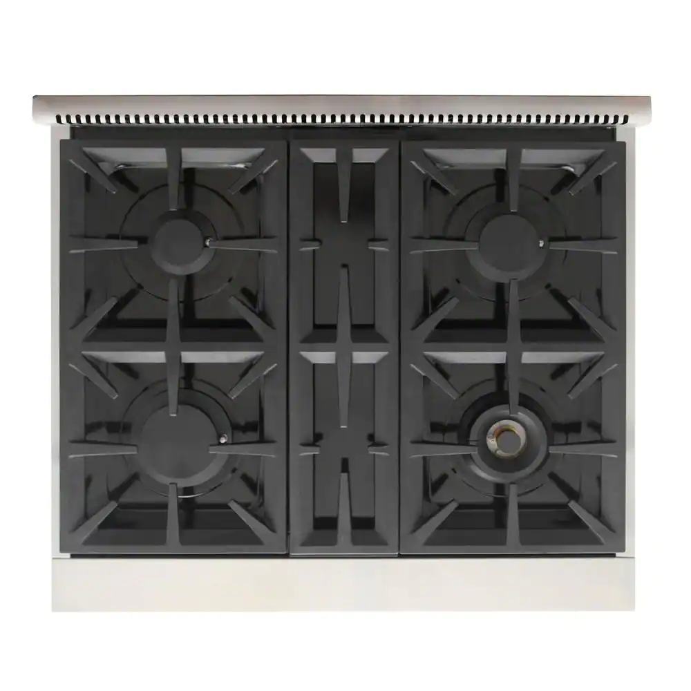Kucht 30-Inch Propane Gas Range in Stainless Steel with Blue Knob (KFX300/LP-B) - Image 4