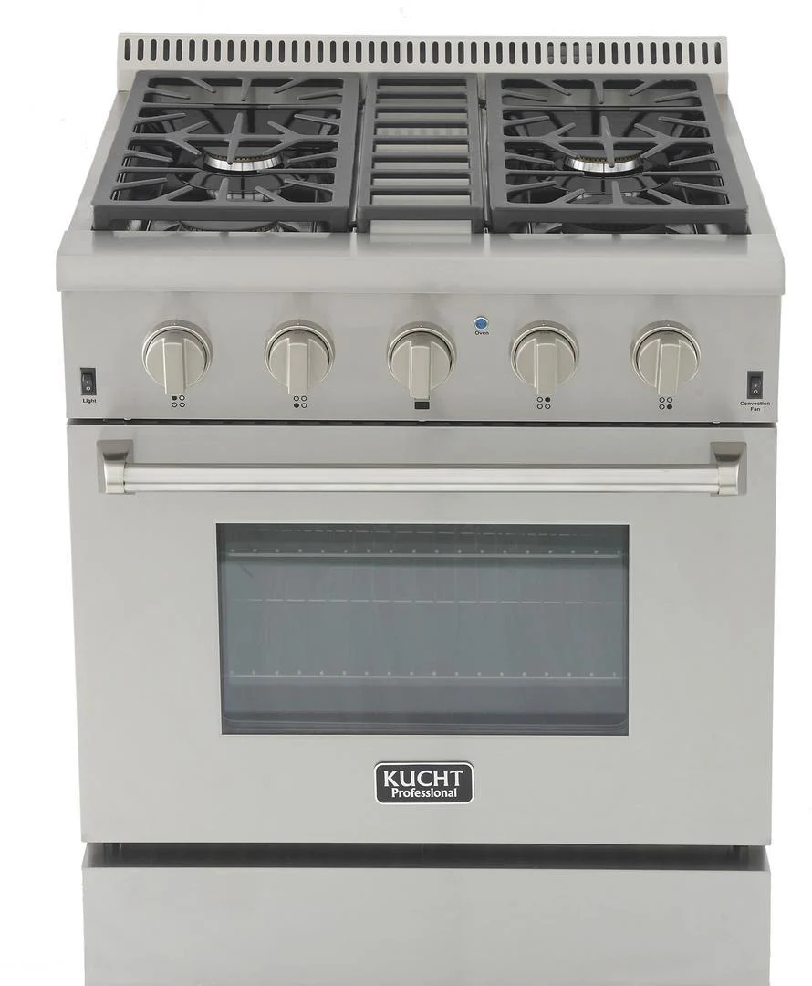 Kucht 30-Inch Propane Gas Range with 4.2 Cu. Ft. Convection Oven in Stainless Steel (KRG3080U/LP-S) - Image 3