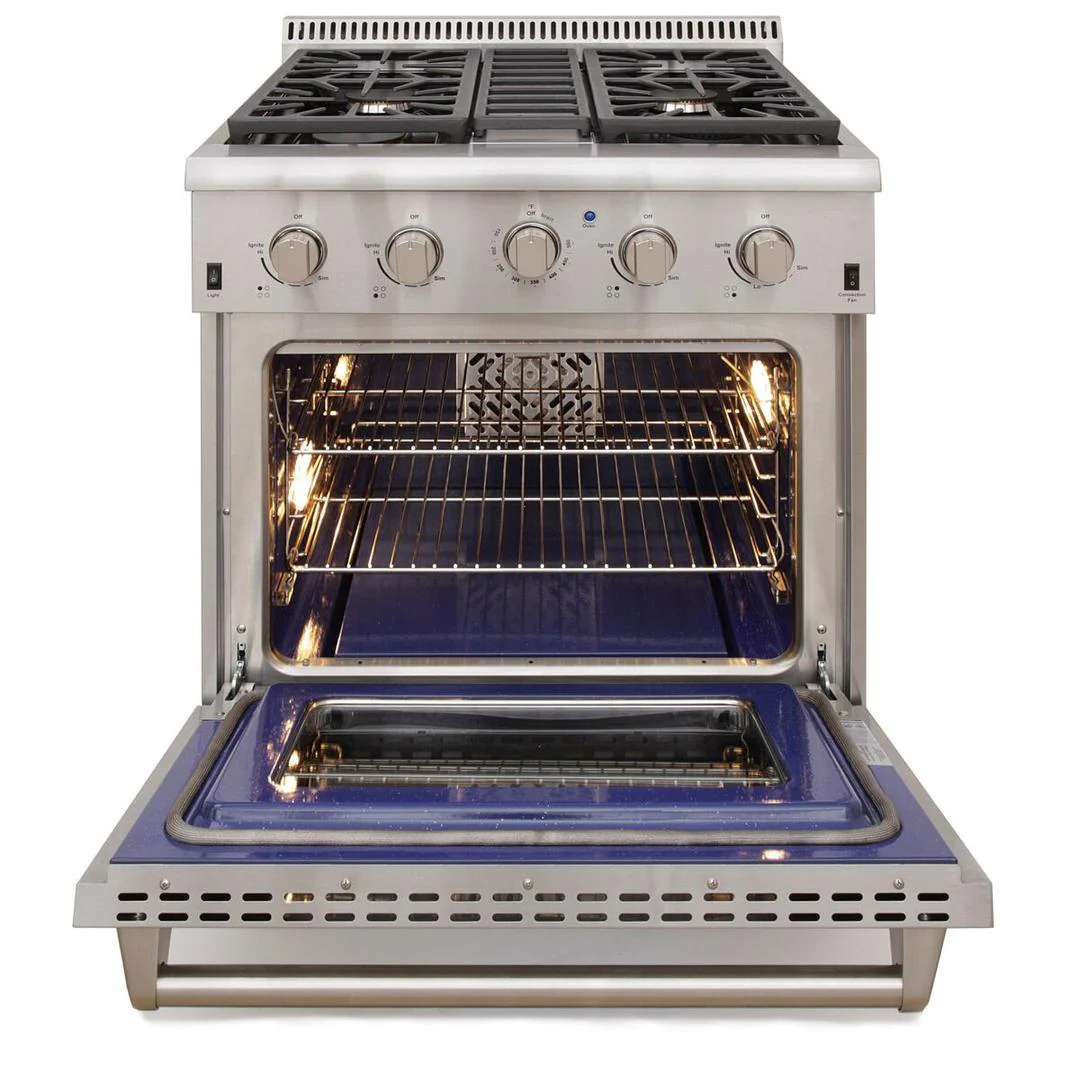 Kucht 30-Inch Propane Gas Range with 4.2 Cu. Ft. Convection Oven in Stainless Steel (KRG3080U/LP-S) - Image 4