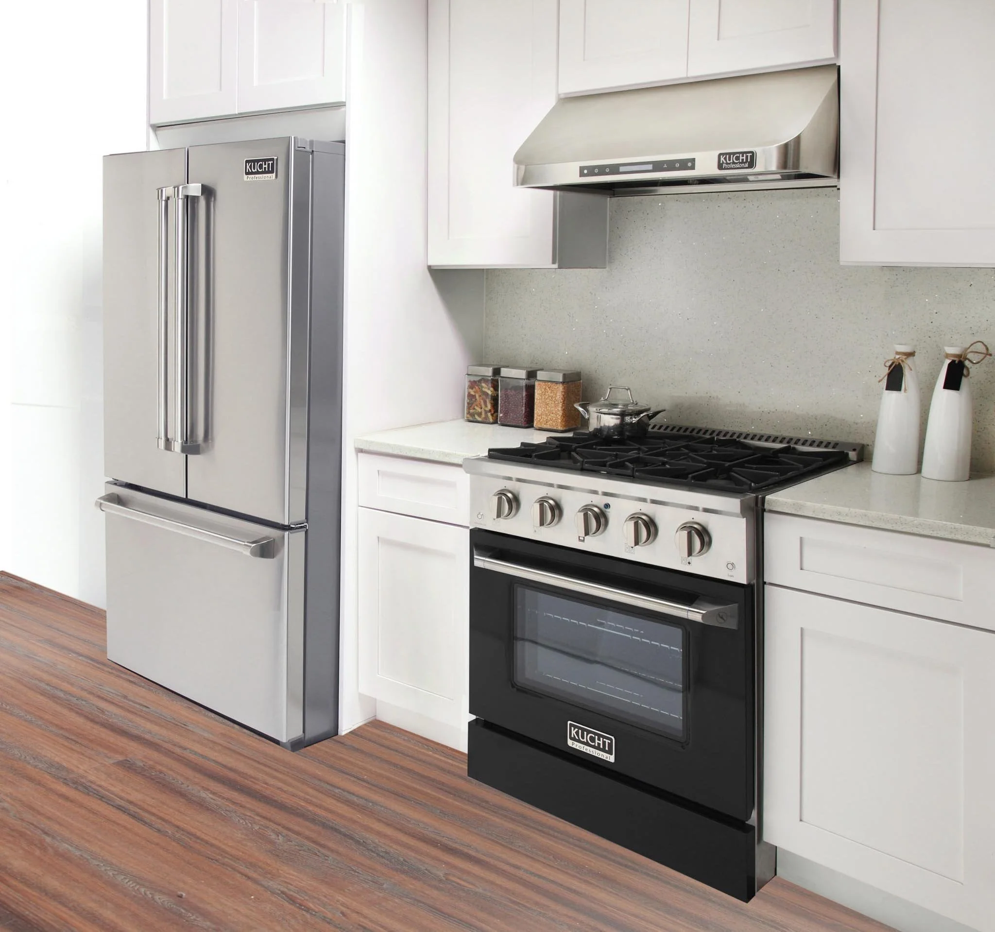 Kucht 30-Inch Propane Gas Range with Sealed Burners & 4.2 Cu. Ft. Convection Oven in Black (KNG301/LP-K) - Image 3