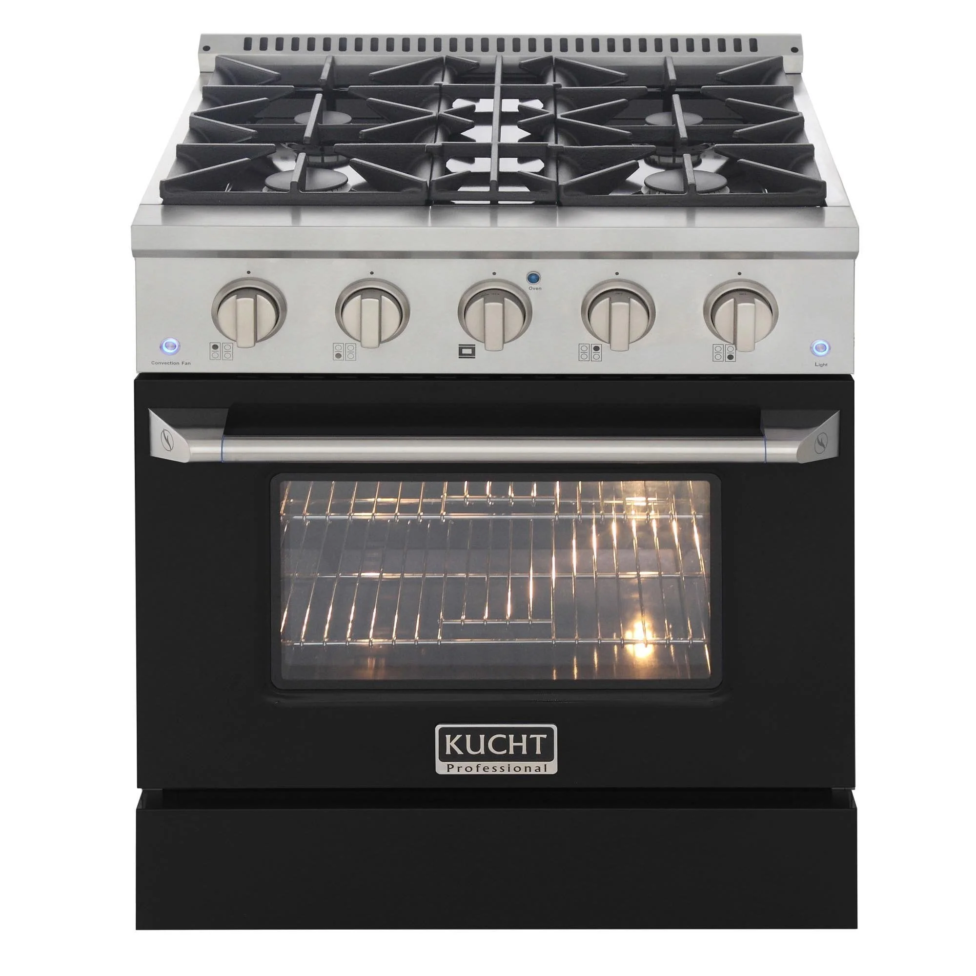 Kucht 30-Inch Propane Gas Range with Sealed Burners & 4.2 Cu. Ft. Convection Oven in Black (KNG301/LP-K) - Image 6