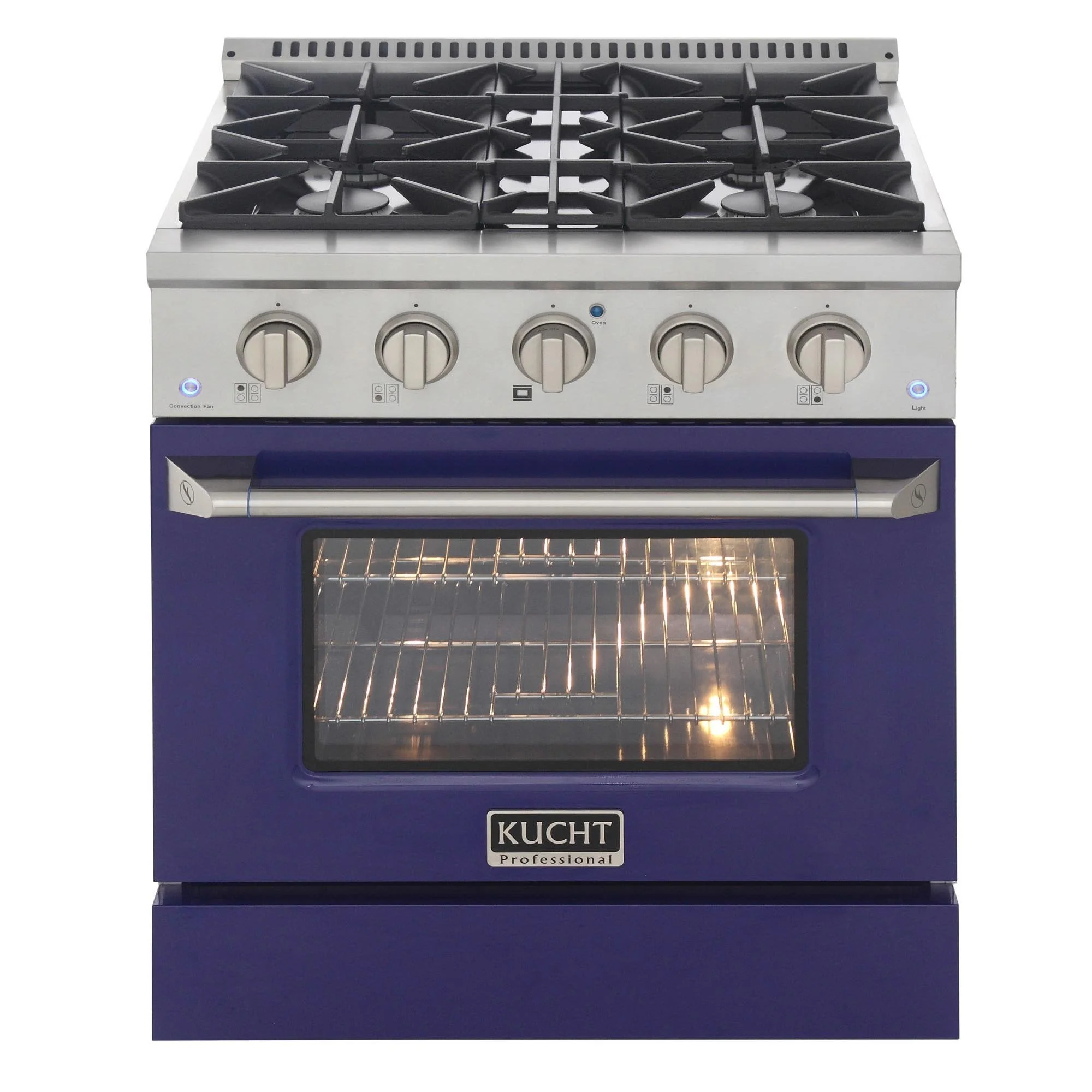 Kucht 30-Inch Propane Gas Range with Sealed Burners & 4.2 Cu. Ft. Convection Oven in Blue (KNG301/LP-B) - Image 4