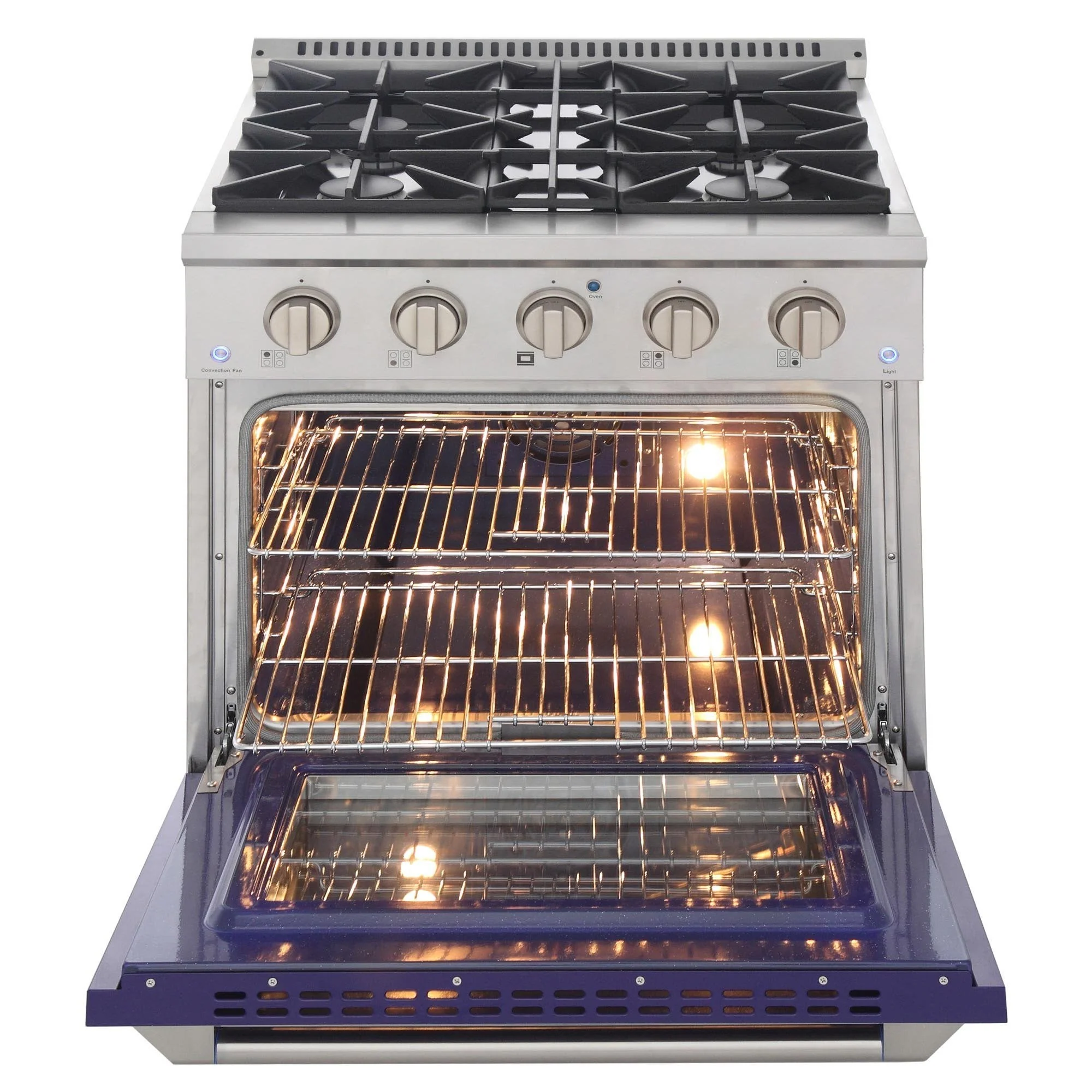 Kucht 30-Inch Propane Gas Range with Sealed Burners & 4.2 Cu. Ft. Convection Oven in Blue (KNG301/LP-B) - Image 6