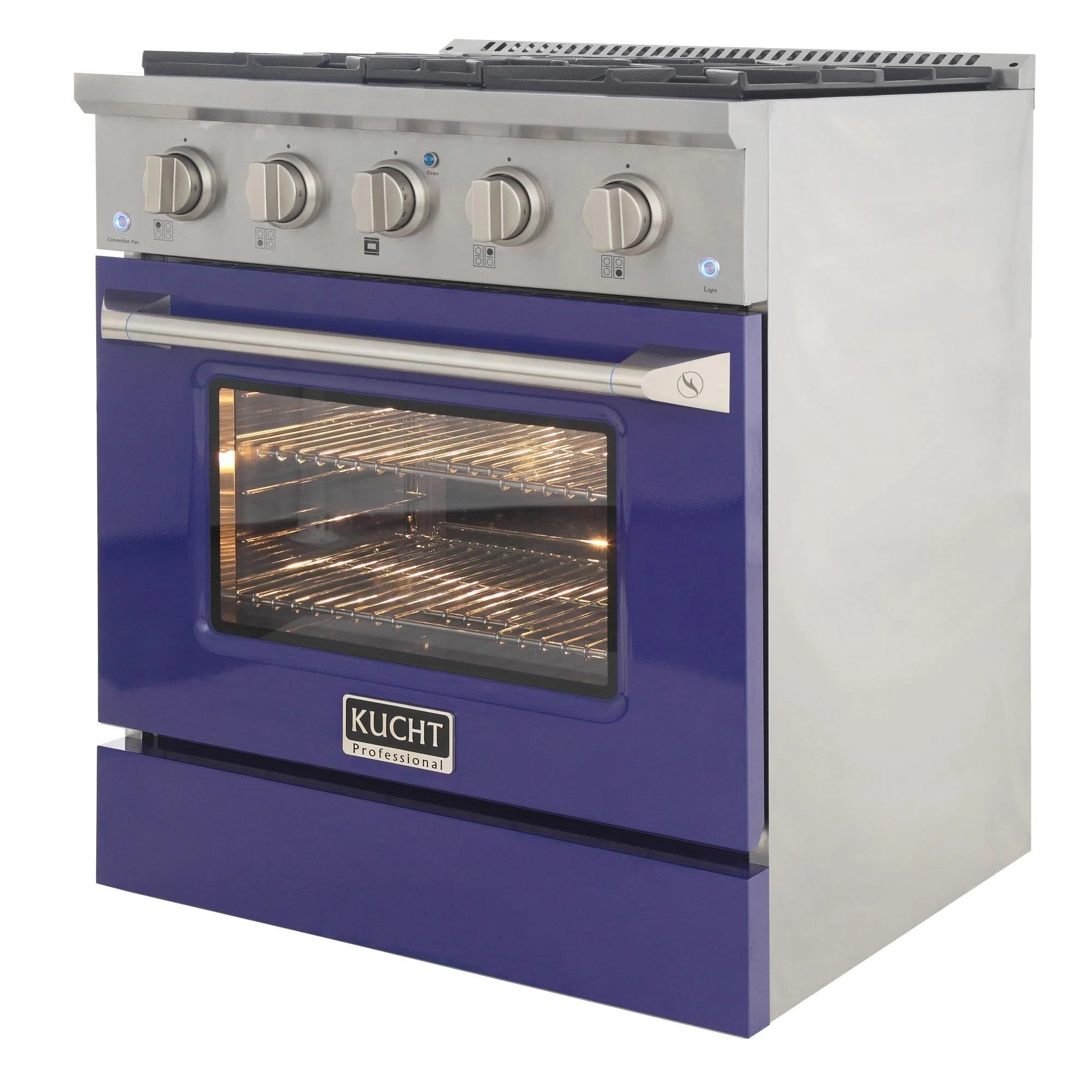 Kucht 30-Inch Propane Gas Range with Sealed Burners & 4.2 Cu. Ft. Convection Oven in Blue (KNG301/LP-B) - Image 8