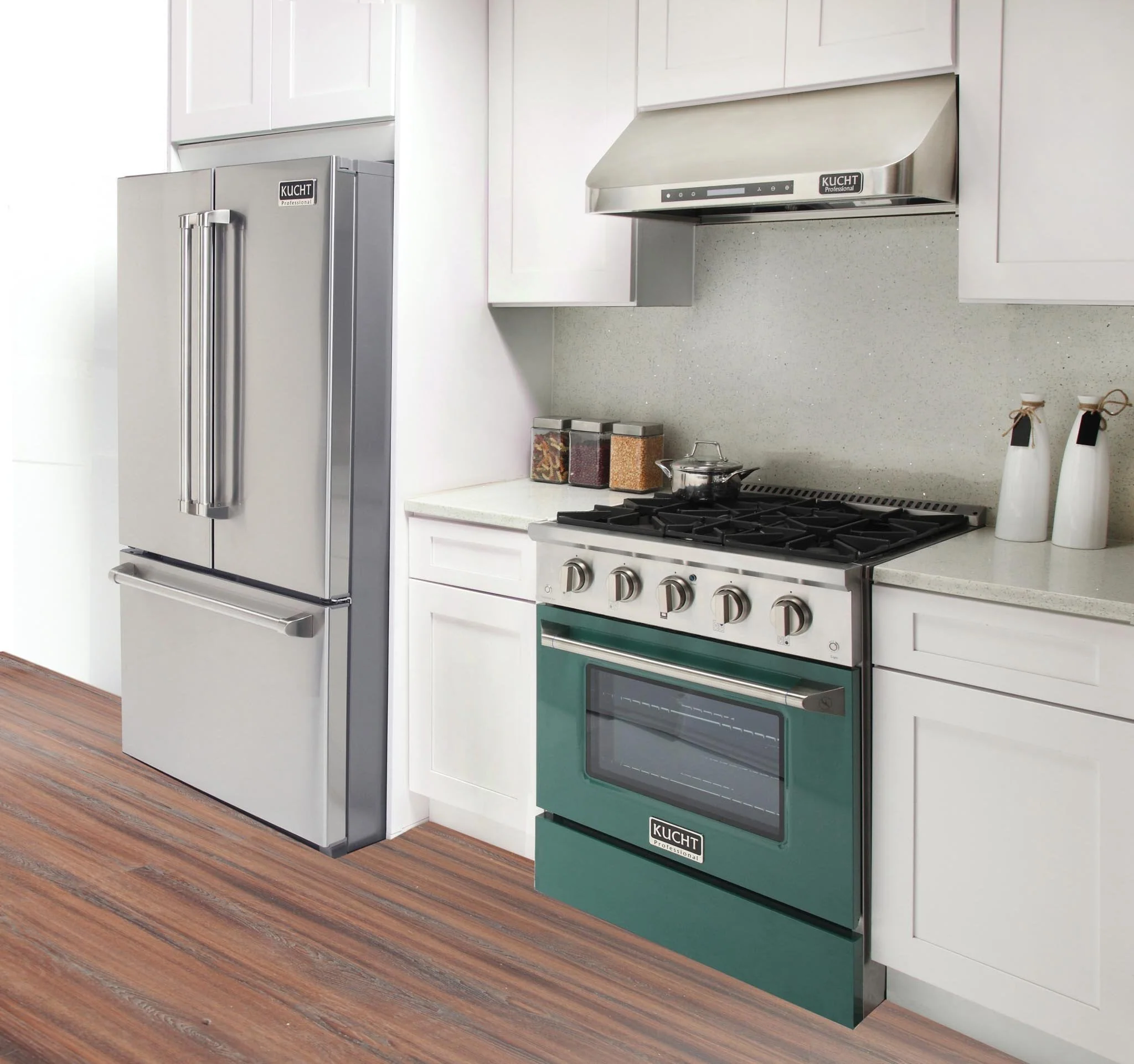 Kucht 30-Inch Propane Gas Range with Sealed Burners & 4.2 Cu. Ft. Convection Oven in Green (KNG301/LP-G) - Image 3