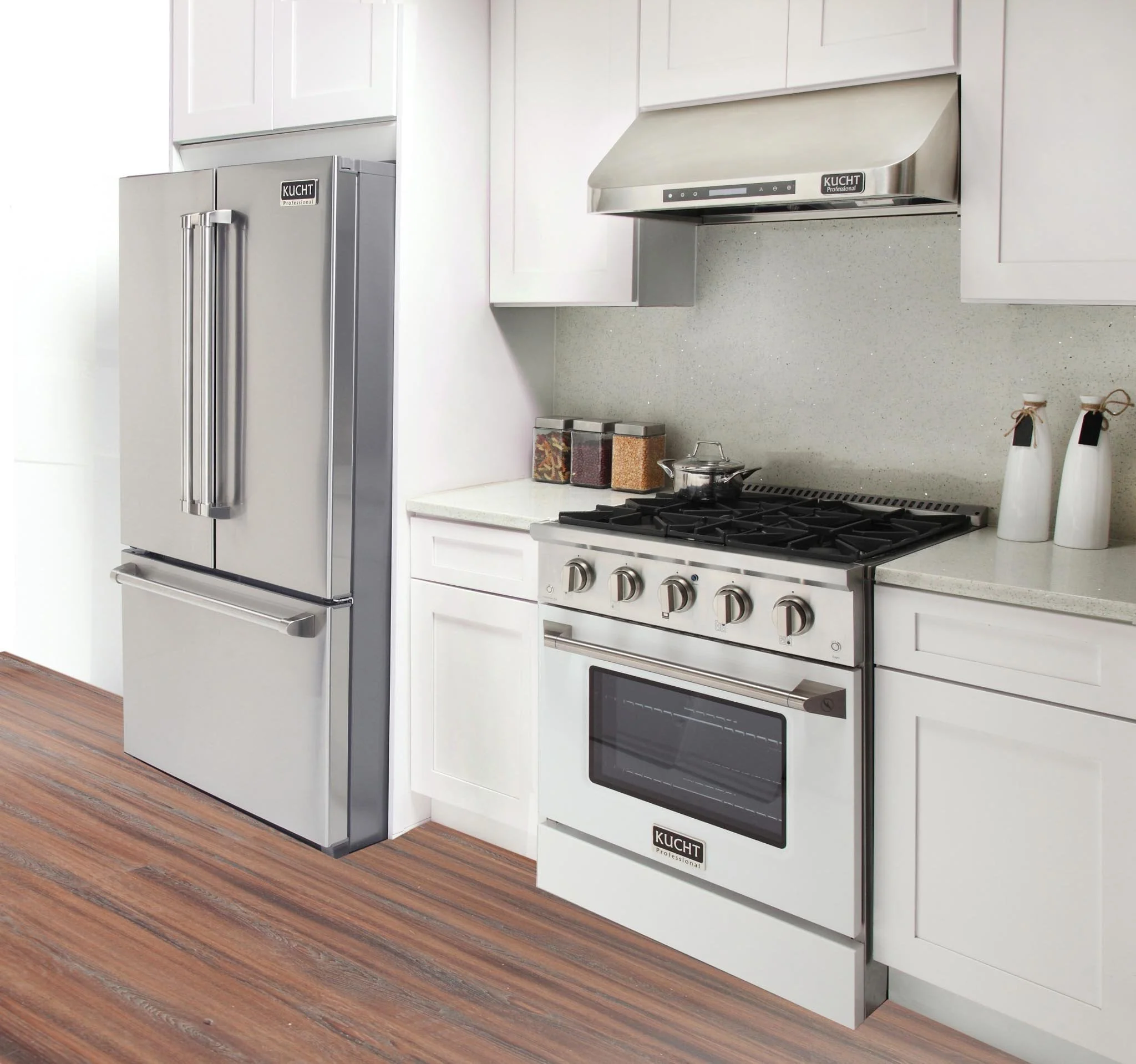 Kucht 30-Inch Propane Gas Range with Sealed Burners & 4.2 Cu. Ft. Convection Oven in White (KNG301/LP-W) - Image 3