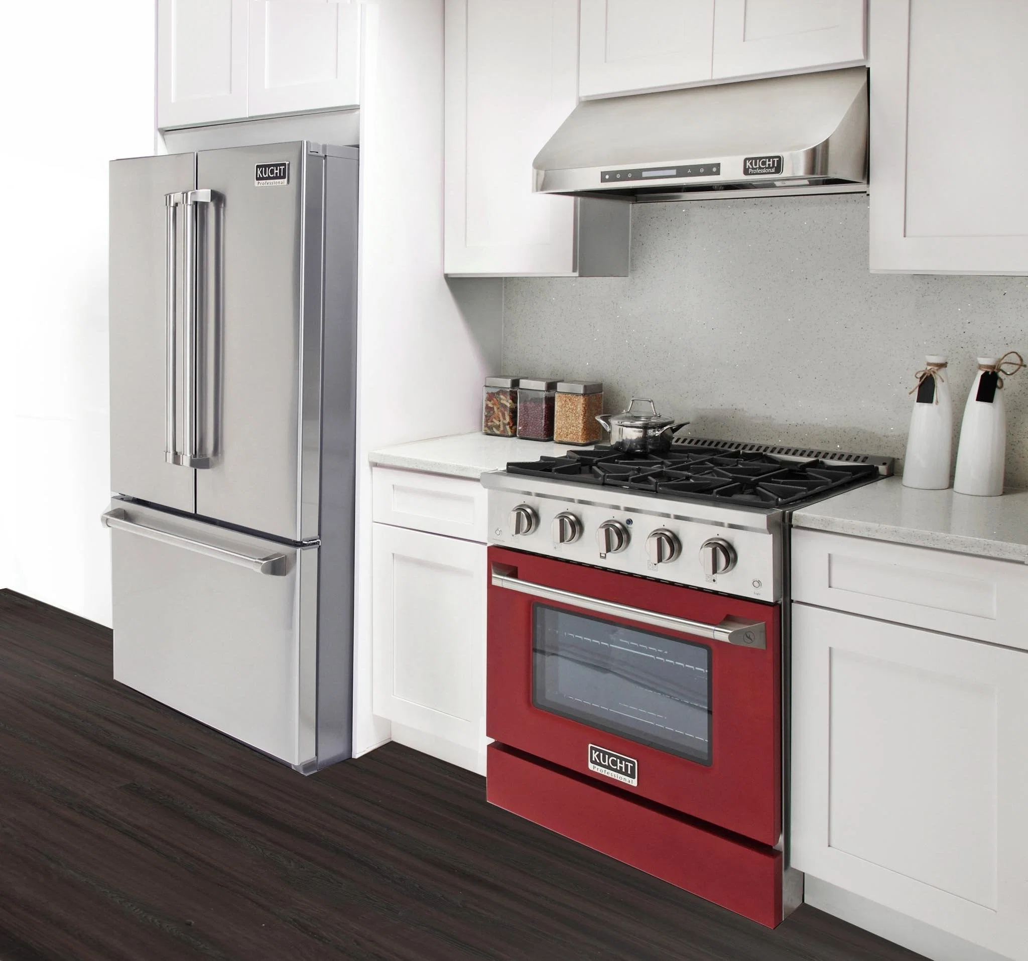 Kucht 30-Inch Propane Gas Range wkith Sealed Burners & 4.2 Cu. Ft. Convection Oven in Red (KNG301/LP-R) - Image 3