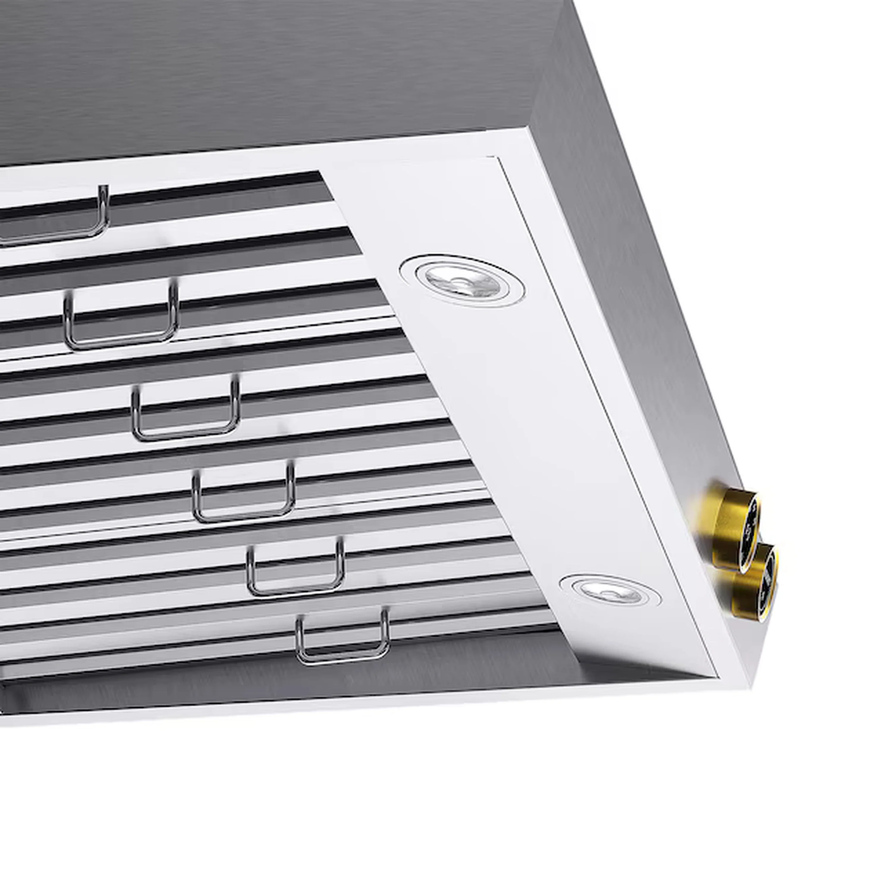 Kucht 36-Inch 900 CFM Ducted Wall Mount Range Hood in Stainless Steel with Gold Accents (KRH360-GL-C) - Image 5