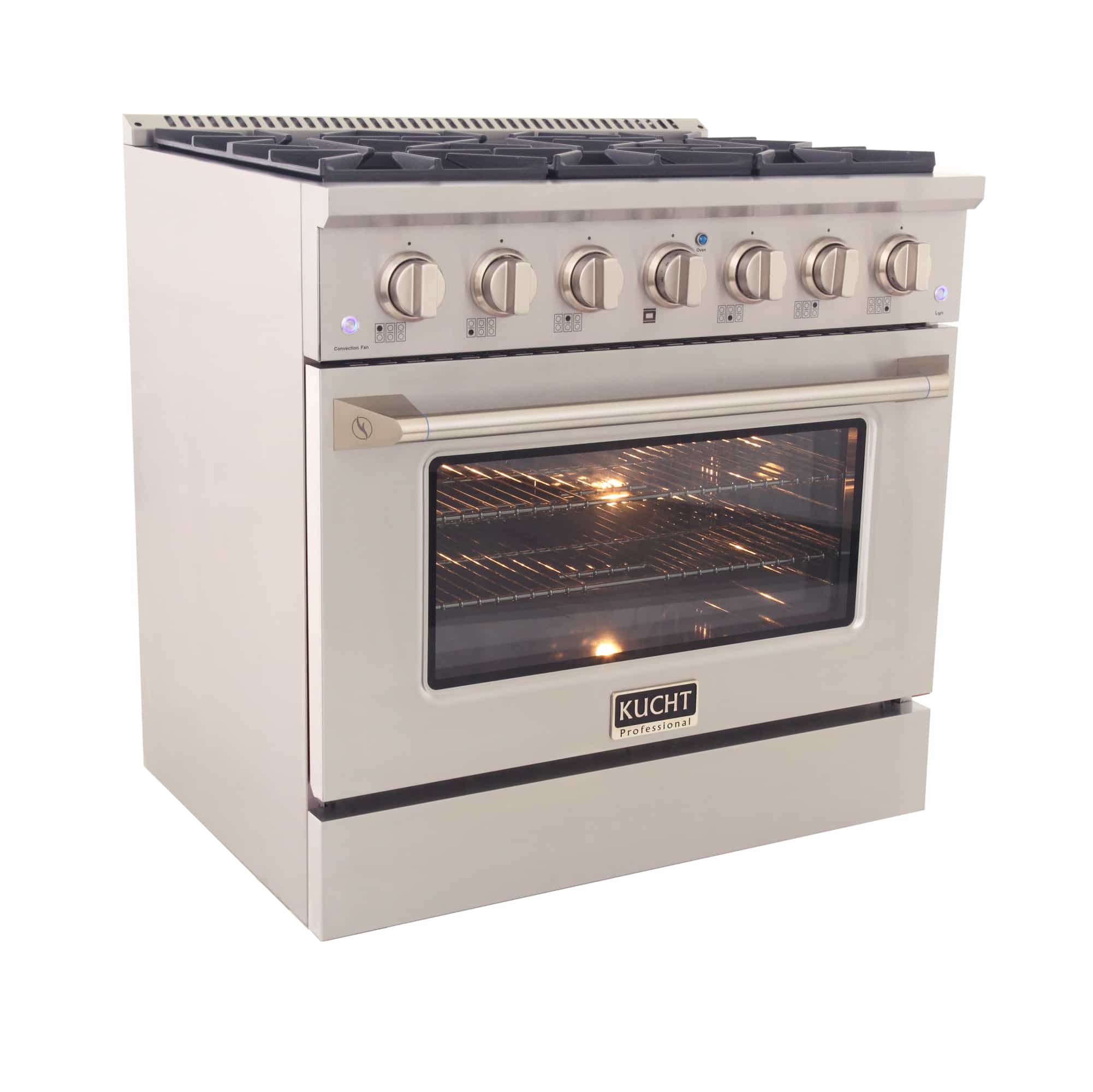 Kucht 36-Inch Pro-Style Dual Fuel Range with Propane Gas in Stainless Steel (KDF362/LP-S) - Image 5