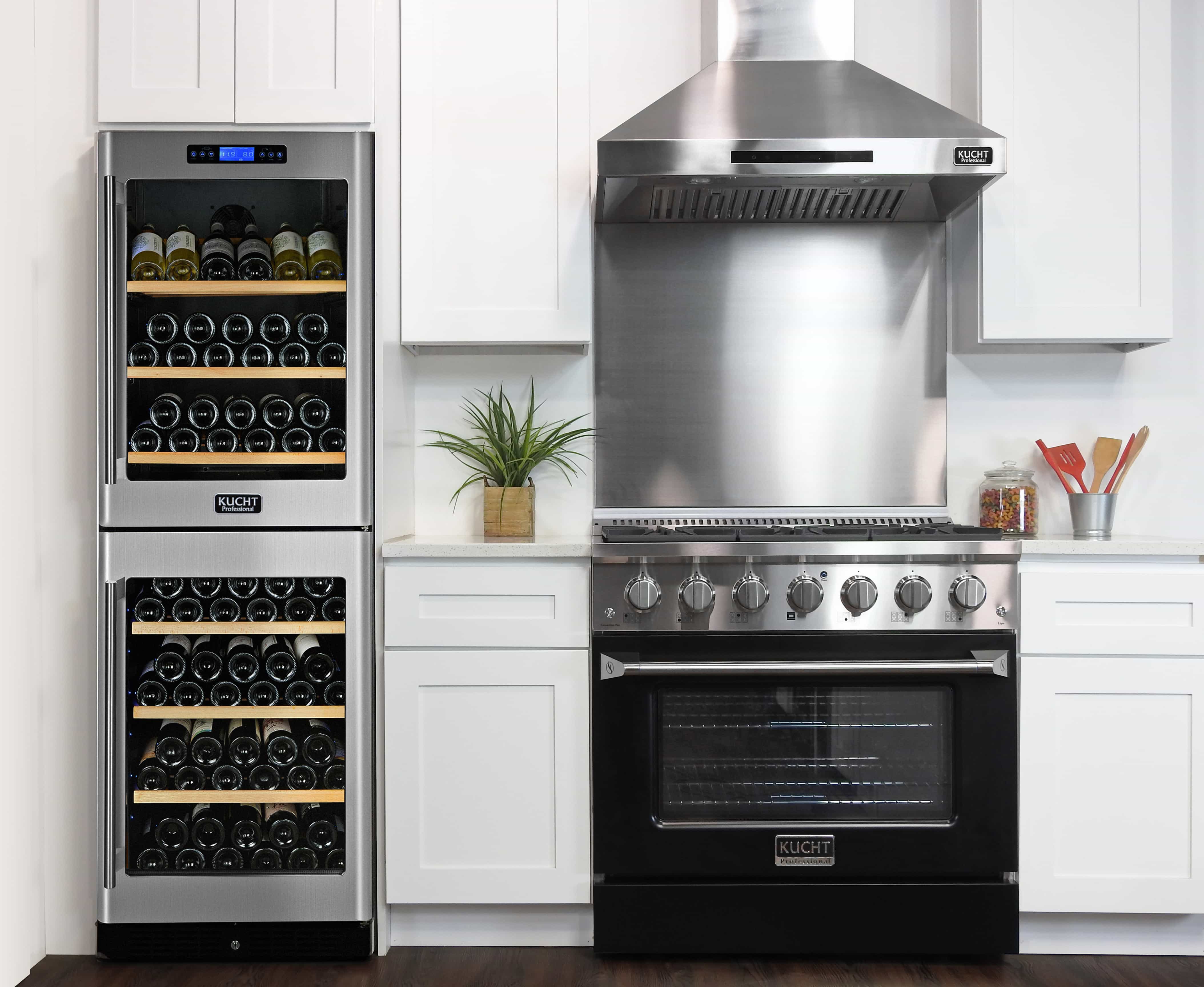 Kucht 36-Inch Pro-Style Dual Fuel Range with Propane Gas in Stainless Steel with Black Oven Door (KDF362/LP-K) - Image 2
