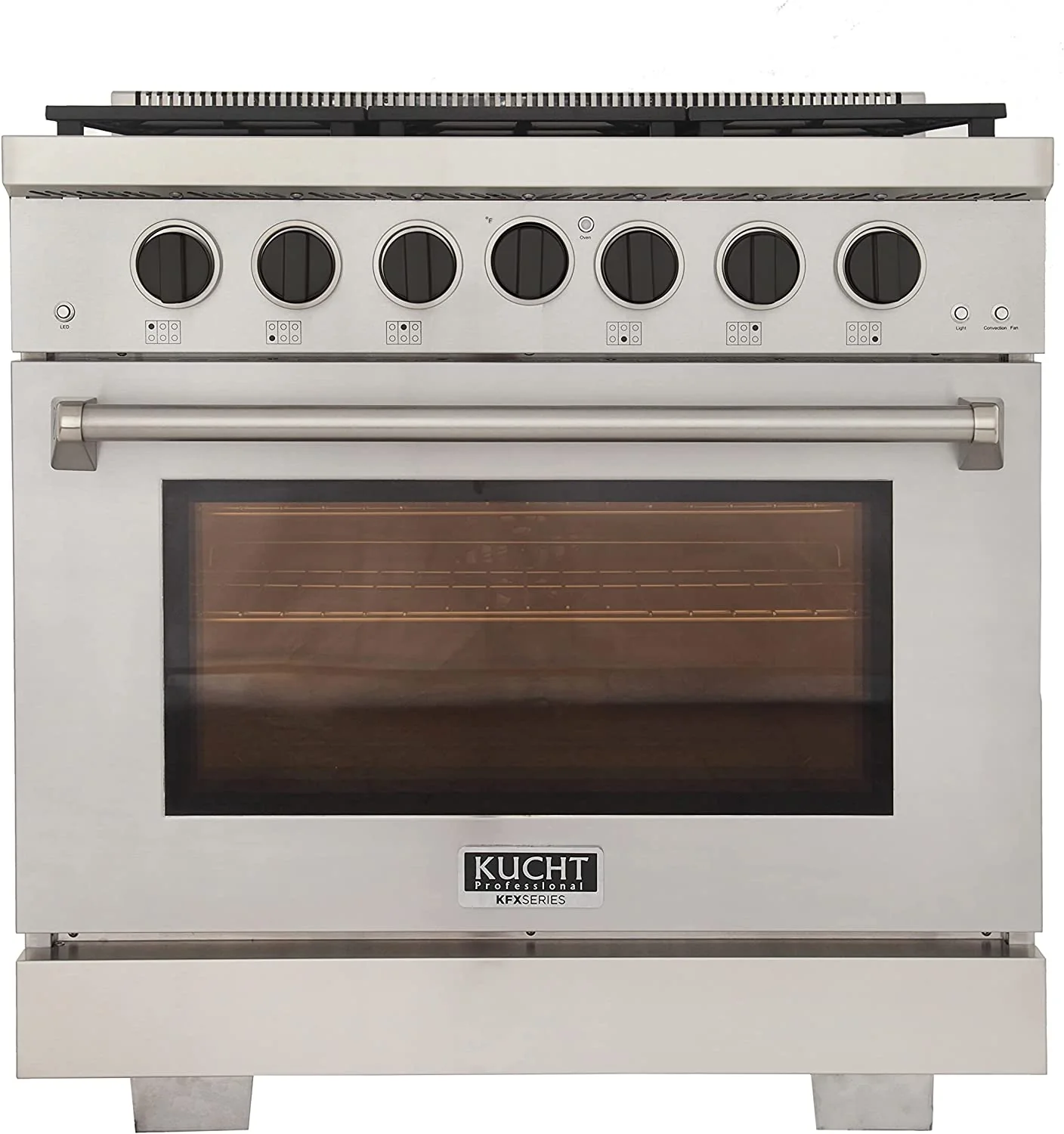 Kucht 36-Inch Propane Gas Range in Stainless Steel with Black Knob (KFX360/LP-K) - Image 2