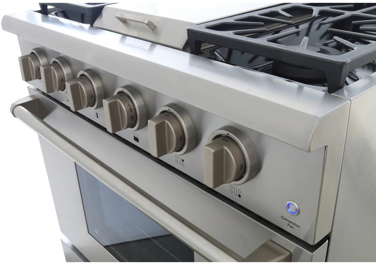 Kucht 36-Inch Propane Gas Range with 5.2 Cu. Ft. Convection Oven & Griddle in Stainless Steel (KRG3609U/LP-S) - Image 5