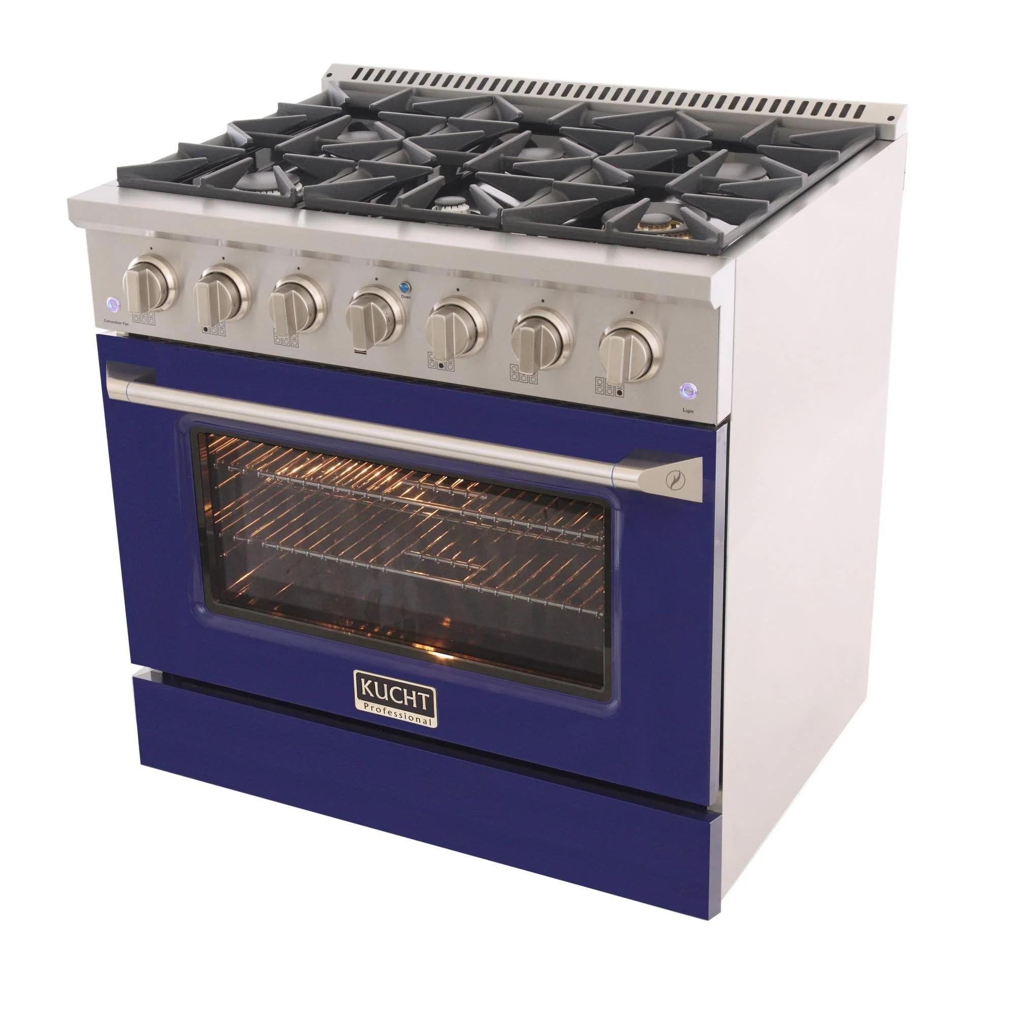Kucht 36-Inch Propane Gas Range with Sealed Burners & 5.2 Cu. Ft. Convection Oven in Blue (KNG361/LP-B) - Image 11