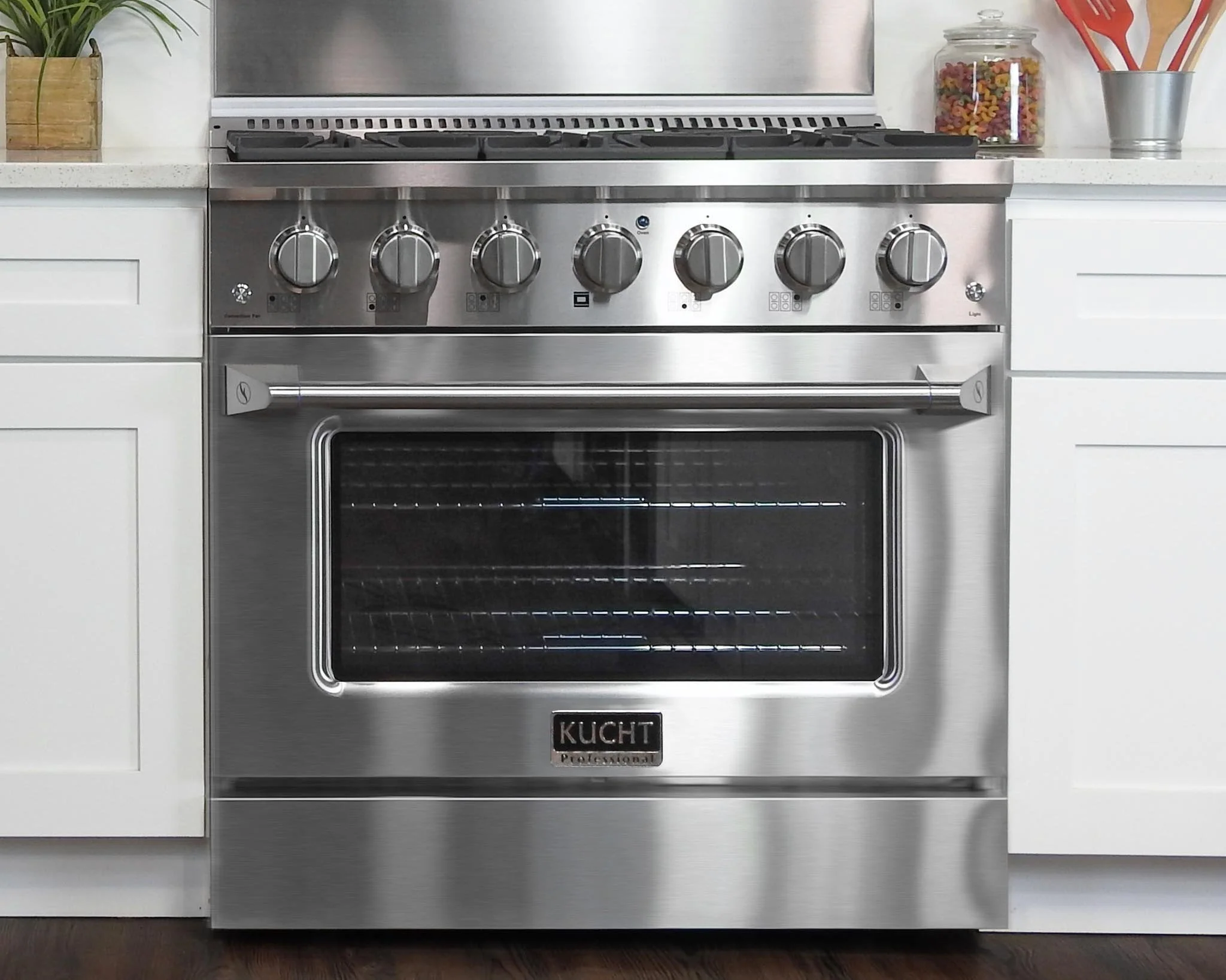 Kucht 36-Inch Propane Gas Range with Sealed Burners & 5.2 Cu. Ft. Convection Oven in Stainless Steel (KNG361/LP-S) - Image 3