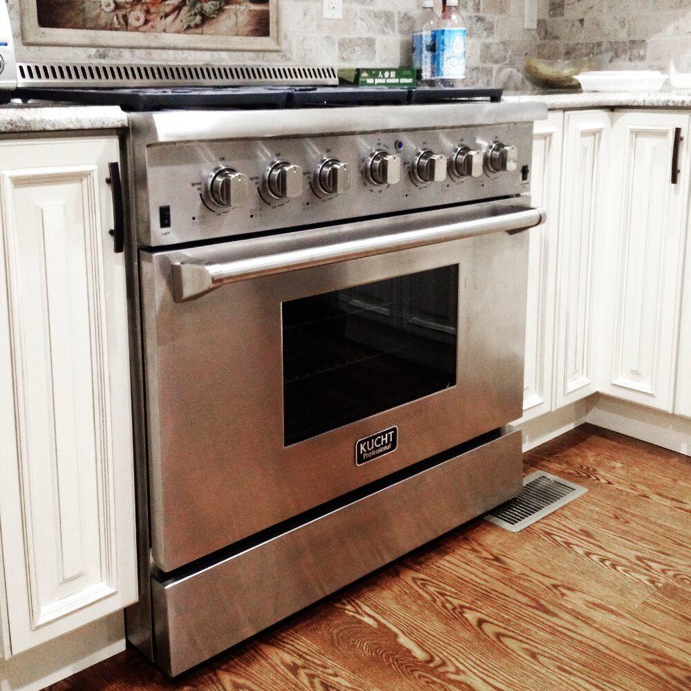 Kucht 36-Inch Propane Gas Range with Sealed Burners & 5.2 Cu. Ft. Convection Oven in Stainless Steel (KRG3618U/LP-S) - Image 13