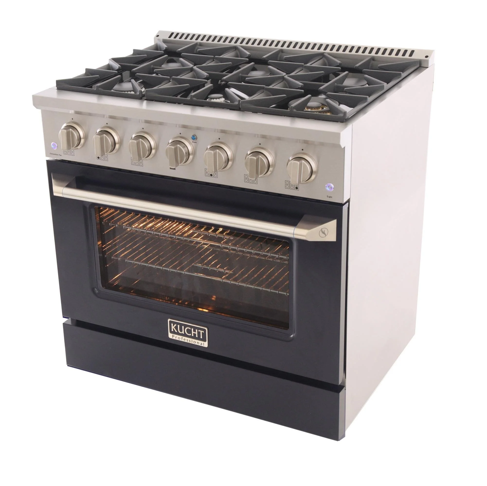 Kucht 36-Inch Propane Range with Sealed Burners & 5.2 Cu. Ft. Convection Oven in Black (KNG361/LP-K) - Image 11