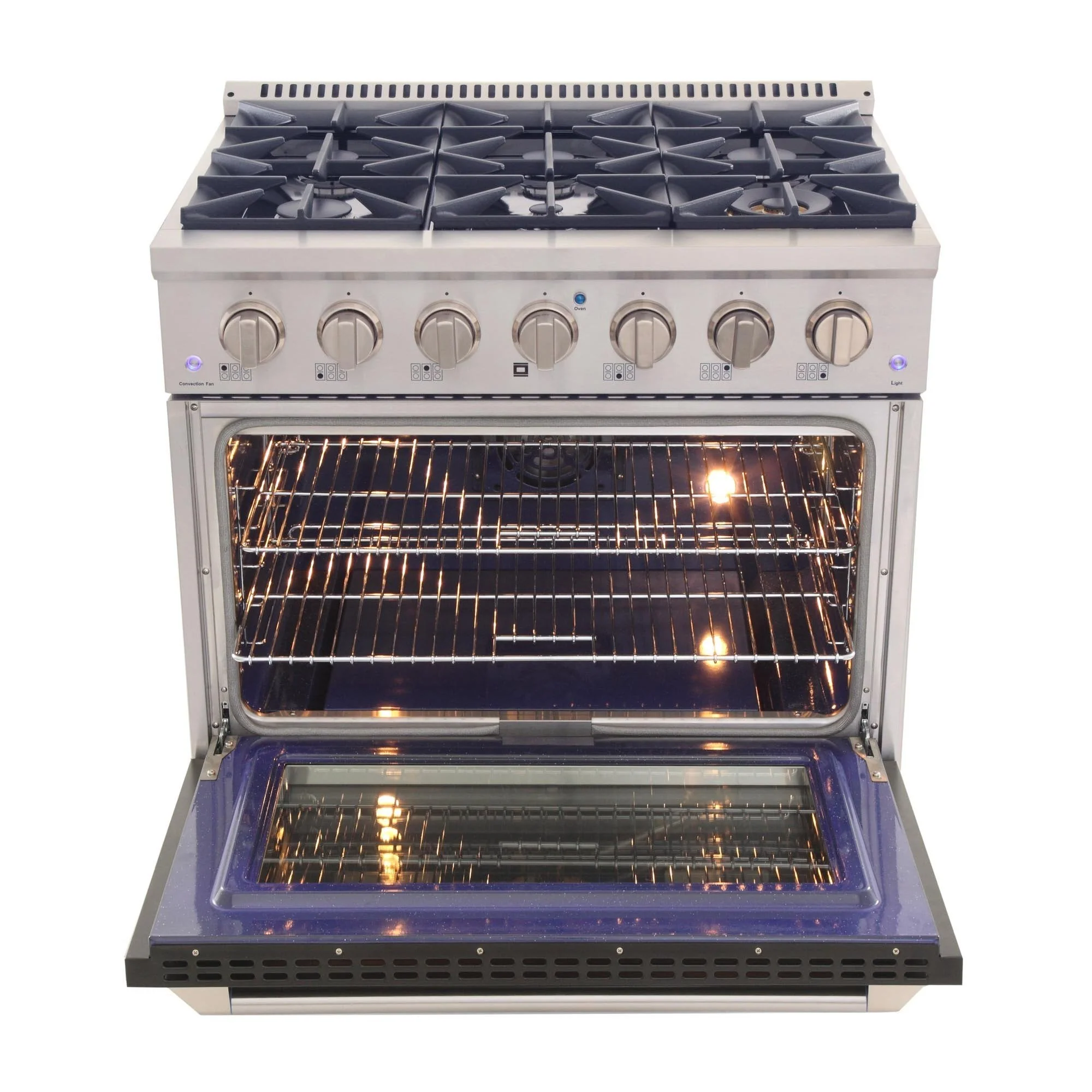 Kucht 36-Inch Propane Range with Sealed Burners & 5.2 Cu. Ft. Convection Oven in Black (KNG361/LP-K) - Image 12