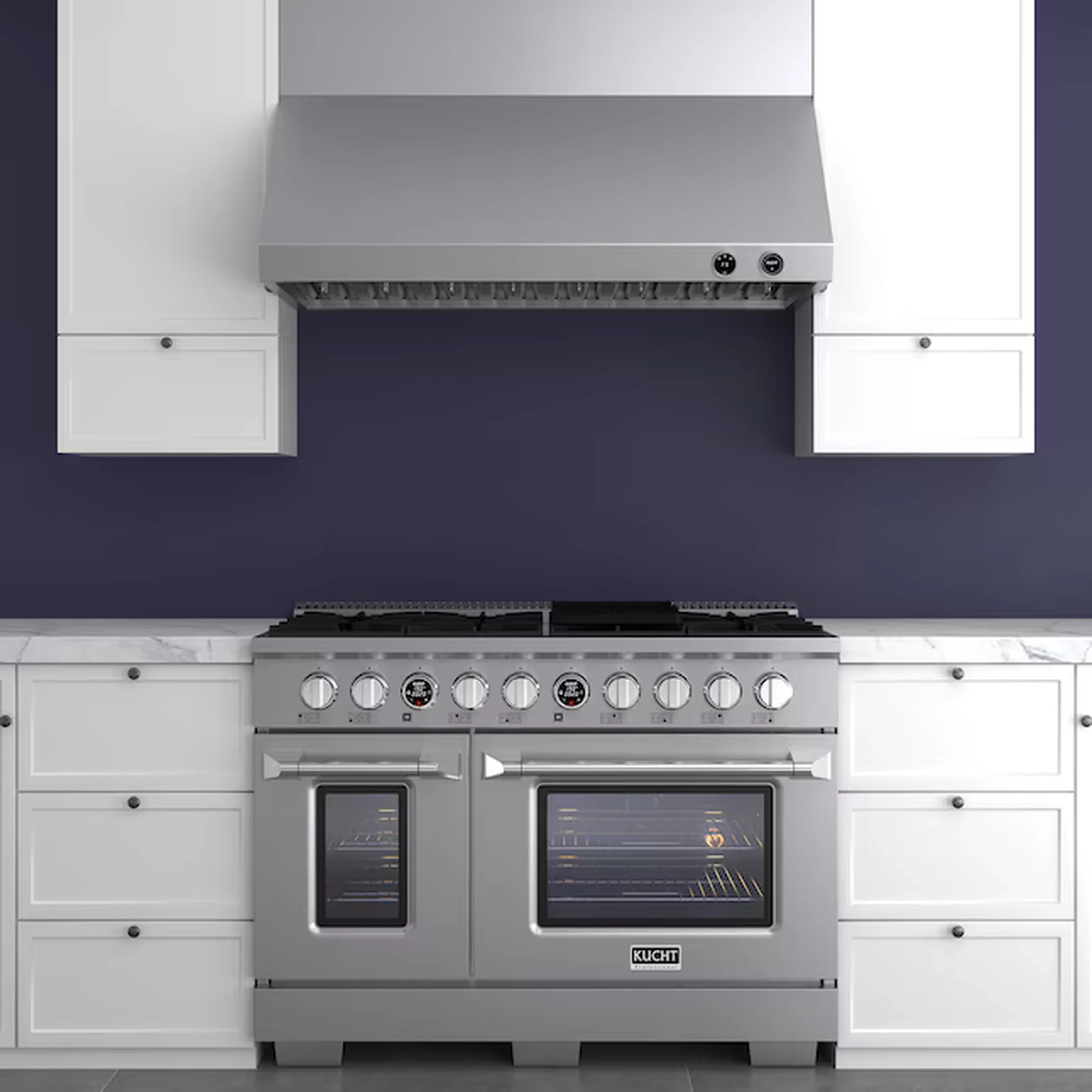 Kucht 48-Inch 1200 CFM Ducted Wall Mount Range Hood in Stainless Steel (KRH480-SS-C) - Image 2