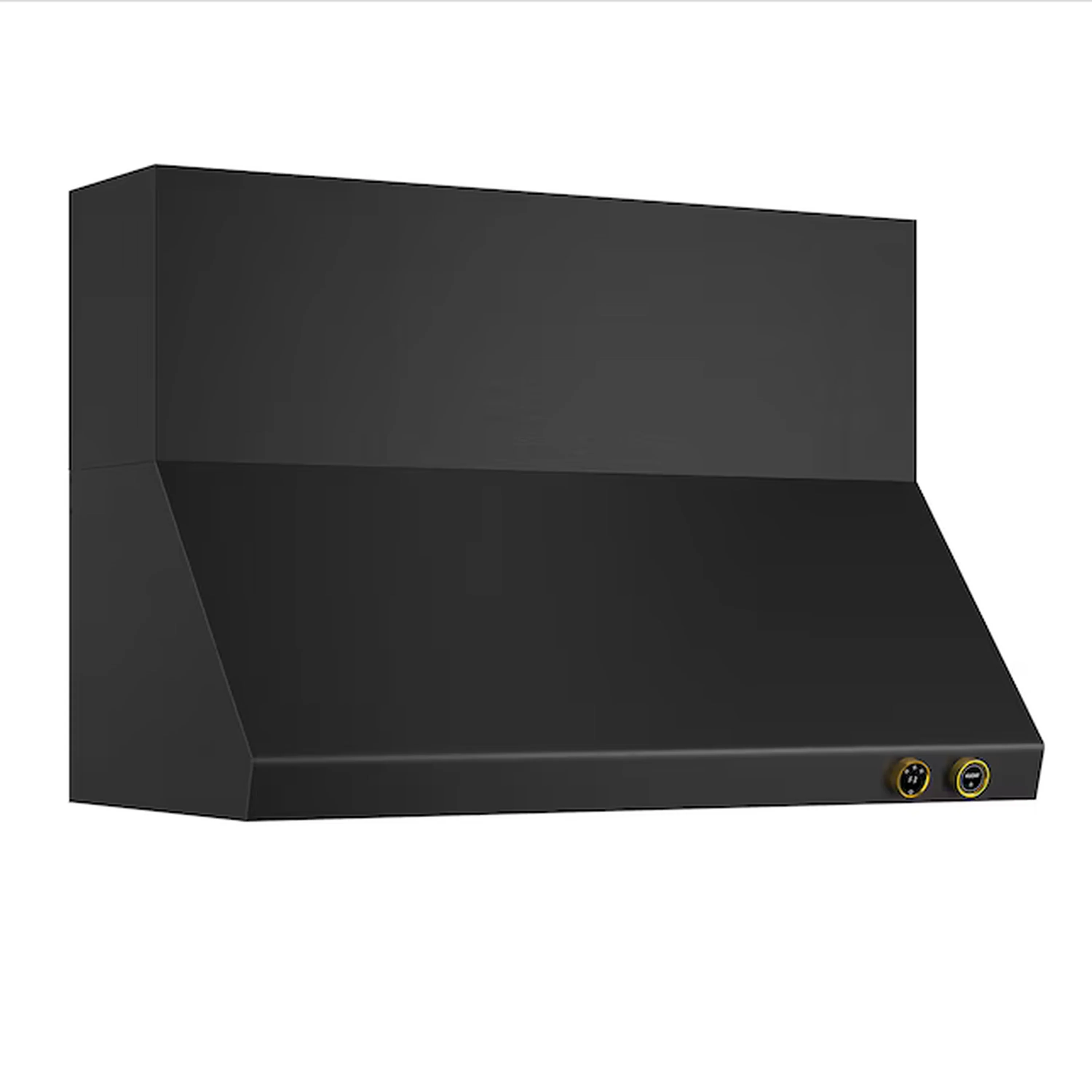 Kucht 48-Inch 1200 CFM Ducted Wall Mount Range Hood in Dark Titanium Stainless Steel with Gold Accents (KRHG480-GL-C) - Image 3