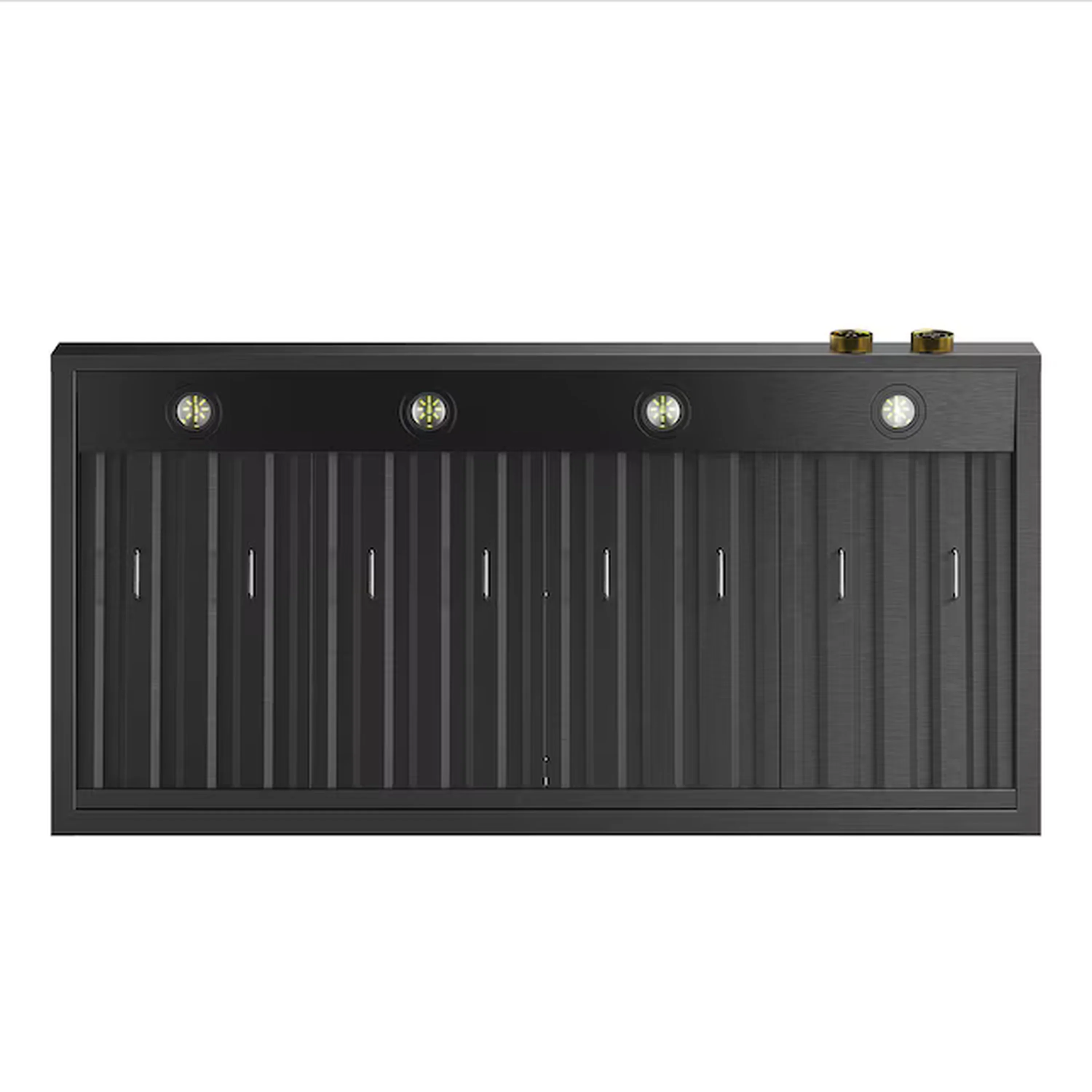 Kucht 48-Inch 1200 CFM Ducted Wall Mount Range Hood in Dark Titanium Stainless Steel with Gold Accents (KRHG480-GL-C) - Image 4