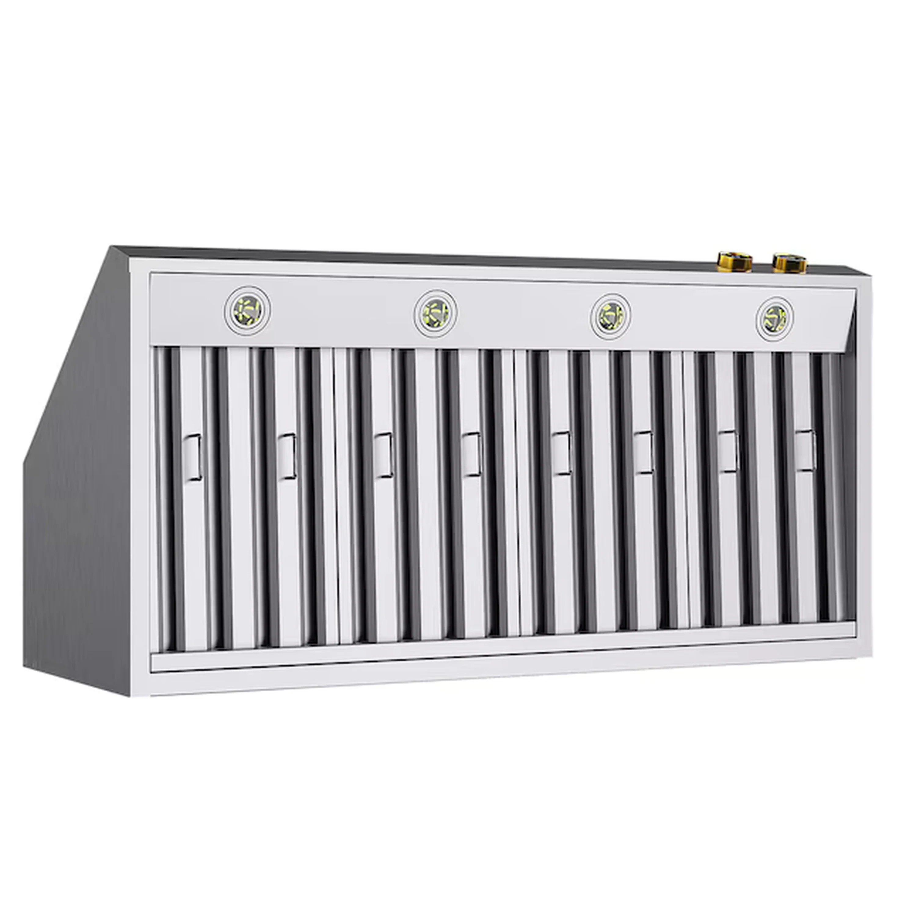 Kucht 48-Inch 1200 CFM Wall Mount Range Hood in Stainless Steel with Gold Accents (KRH480-GL-C) - Image 4
