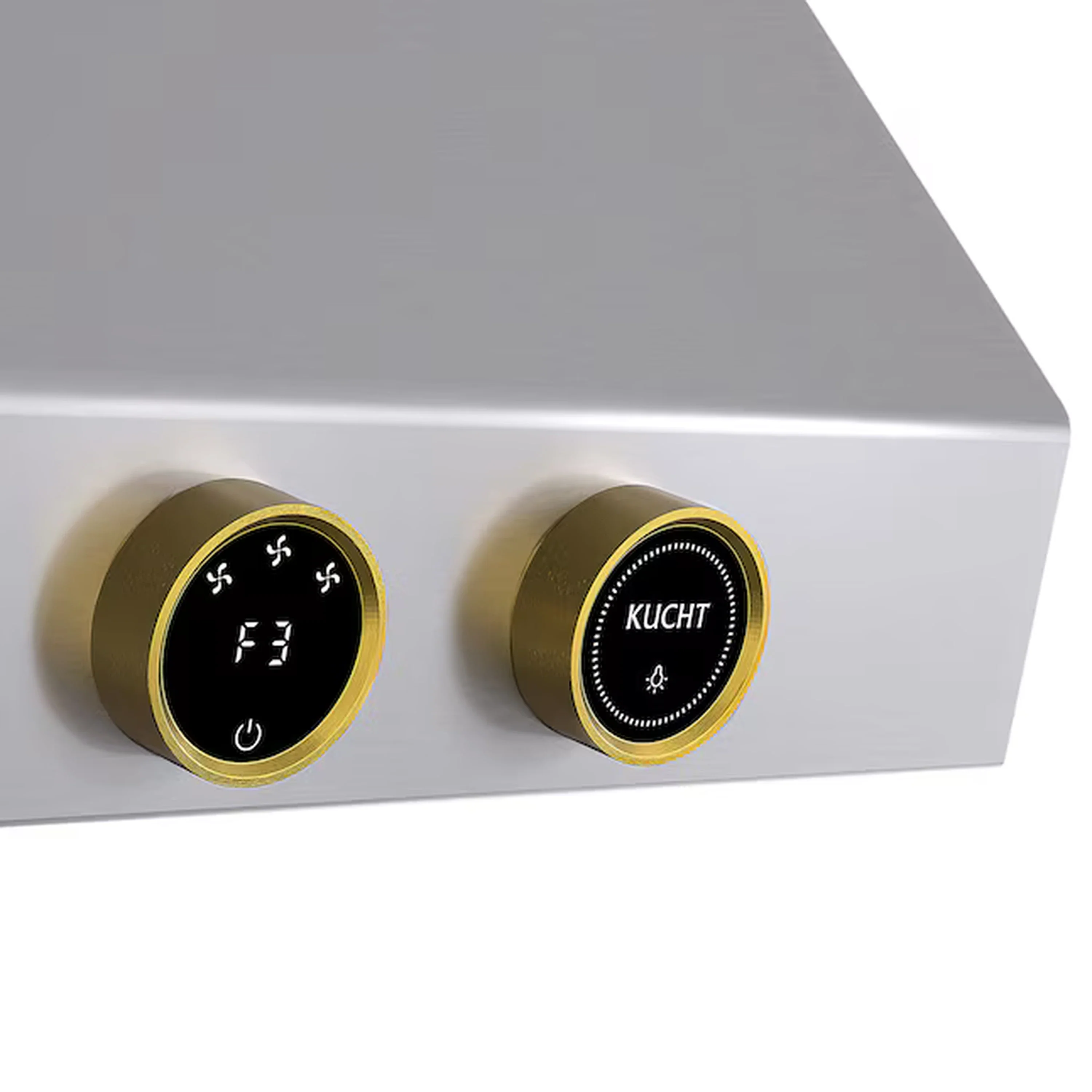Kucht 48-Inch 1200 CFM Wall Mount Range Hood in Stainless Steel with Gold Accents (KRH480-GL-C) - Image 6