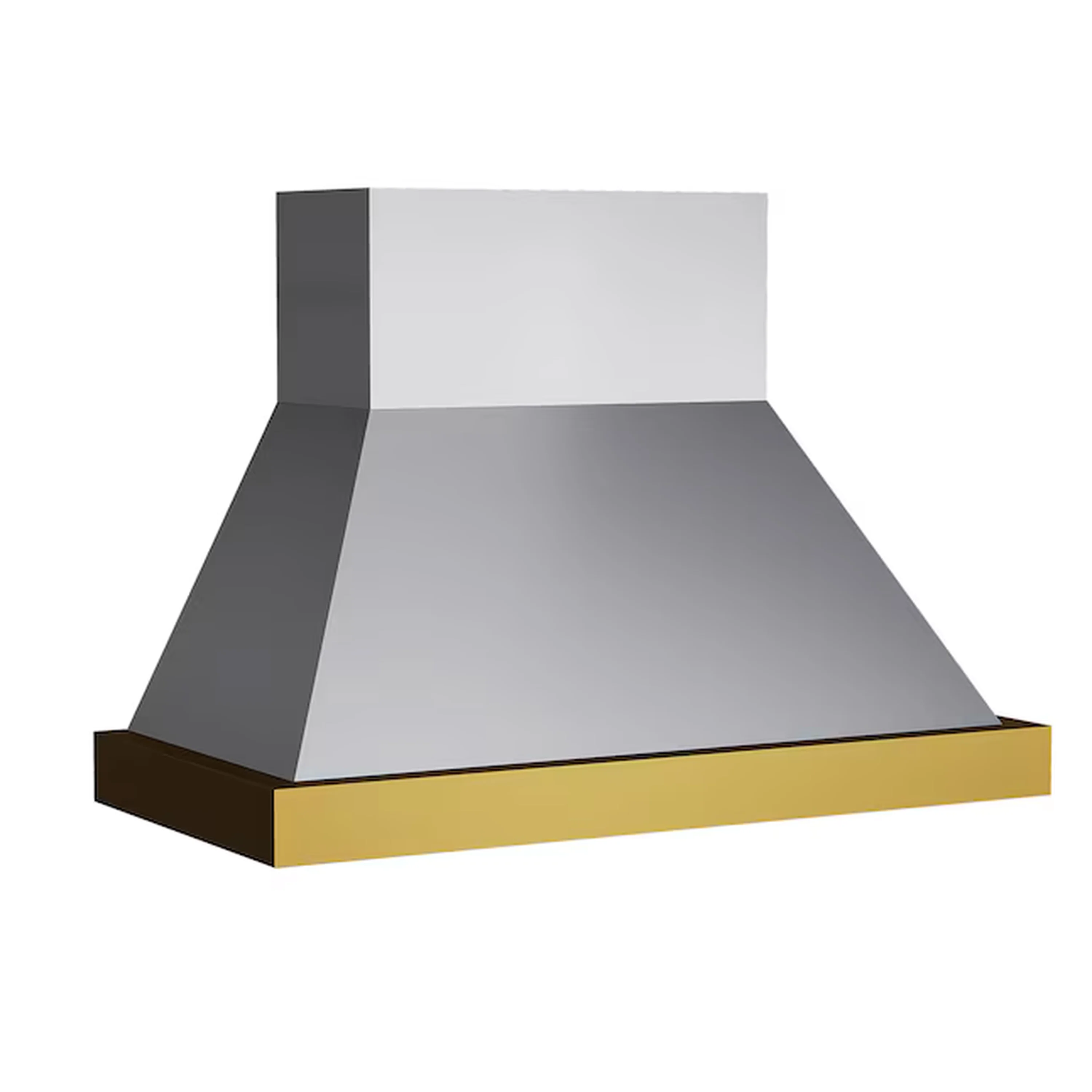Kucht 48-Inch 800 CFM Ducted Wall Mount Range Hood in Stainless Steel with Gold Accents (KRH48SG) - Image 2