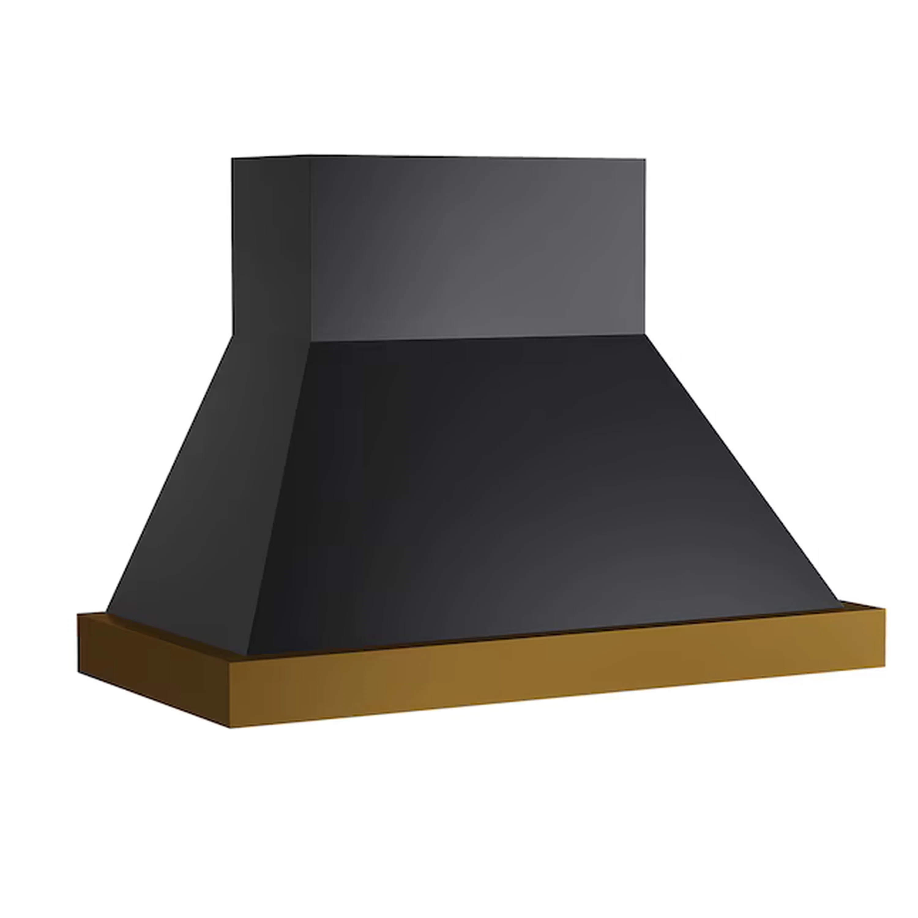 Kucht 48-Inch 800 CFM Ducted Wall Mount Range Hood in Dark Titanium Stainless Steel with Gold Accents (KRH48TG) - Image 2